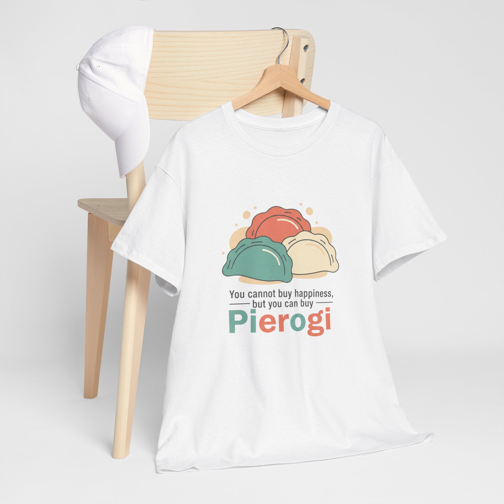 Pierogi T-Shirt — "You cannot buy happiness, but you can buy Pierogi" Funny Foodie Tee