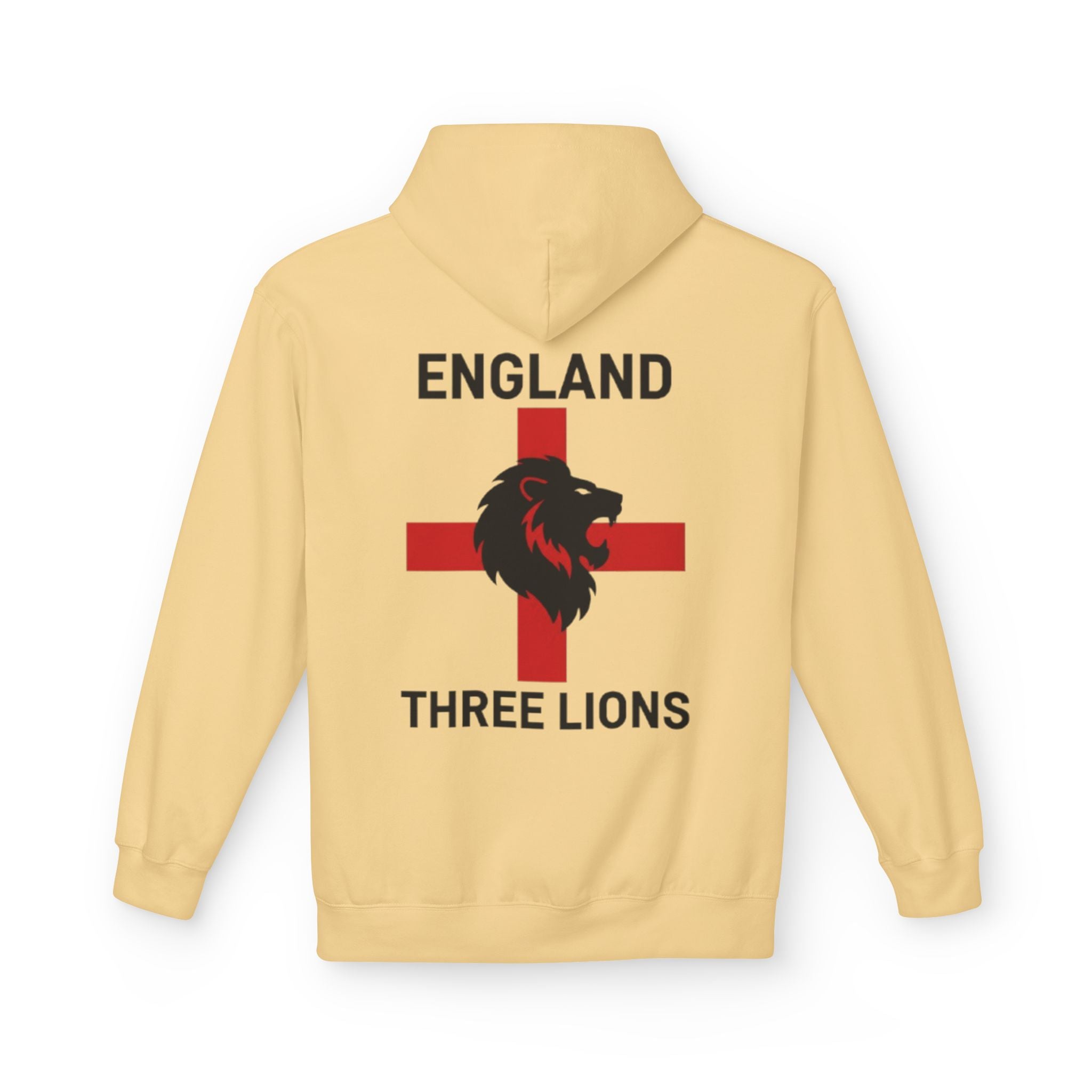 England Three Lions Hoodie – Red Cross Lion Football Fan Pullover