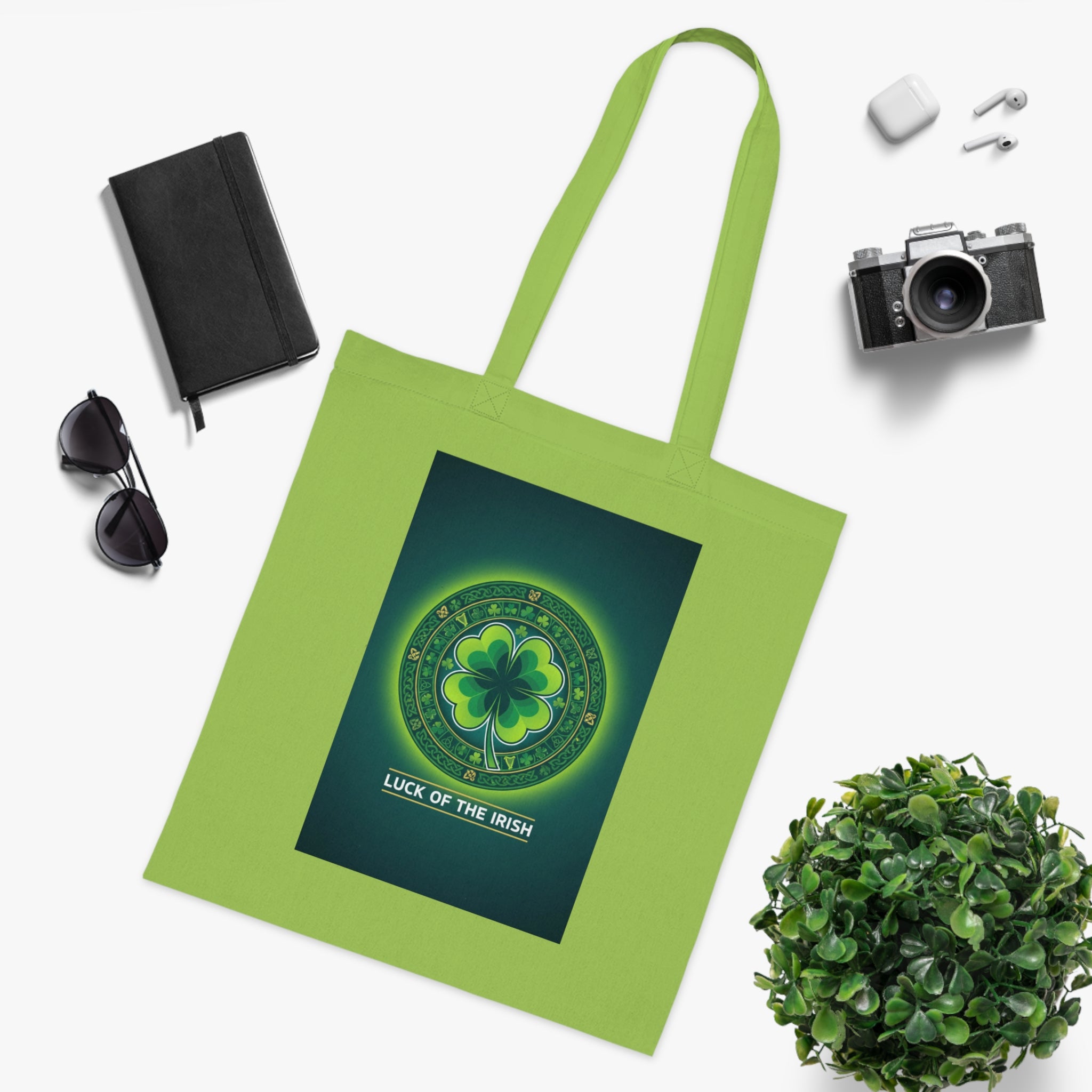 Luck of the Irish Cotton Tote — Shamrock St. Patrick’s Day Market Bag