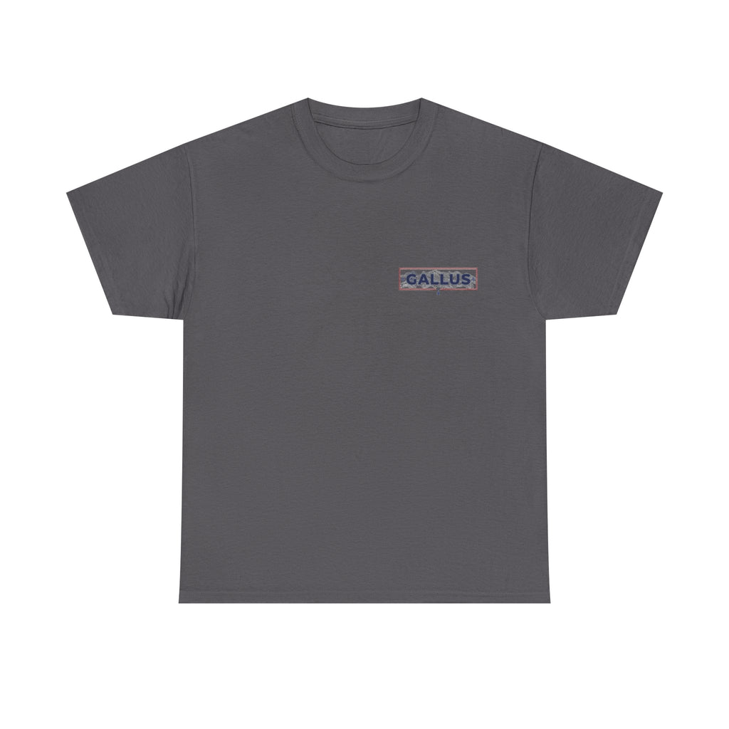 Mountain Sunset T-Shirt — Retro Nature Graphic Tee with 'GALLUS' Logo