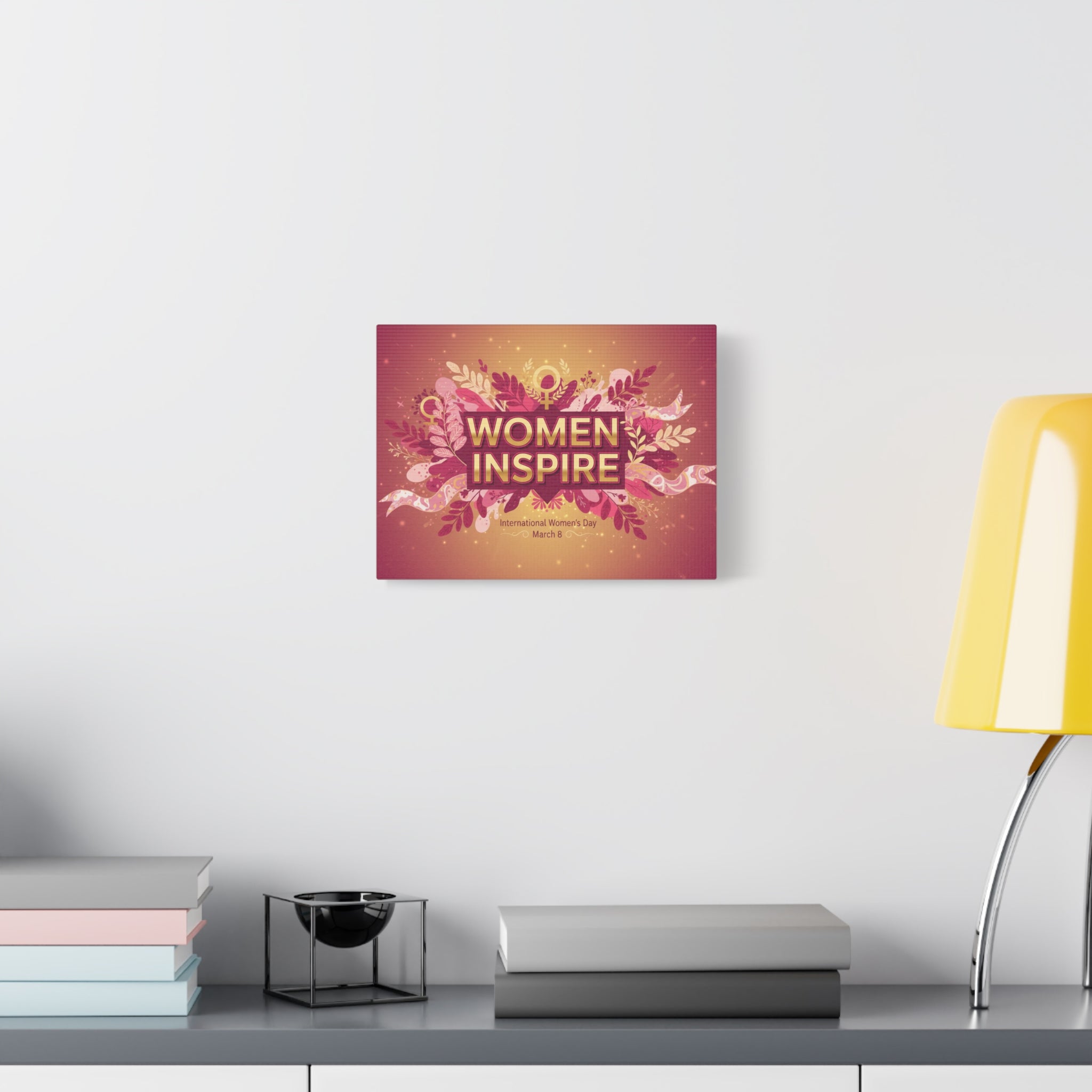 Women Inspire Canvas Wall Art — International Women’s Day Tribute (Matte Stretched)