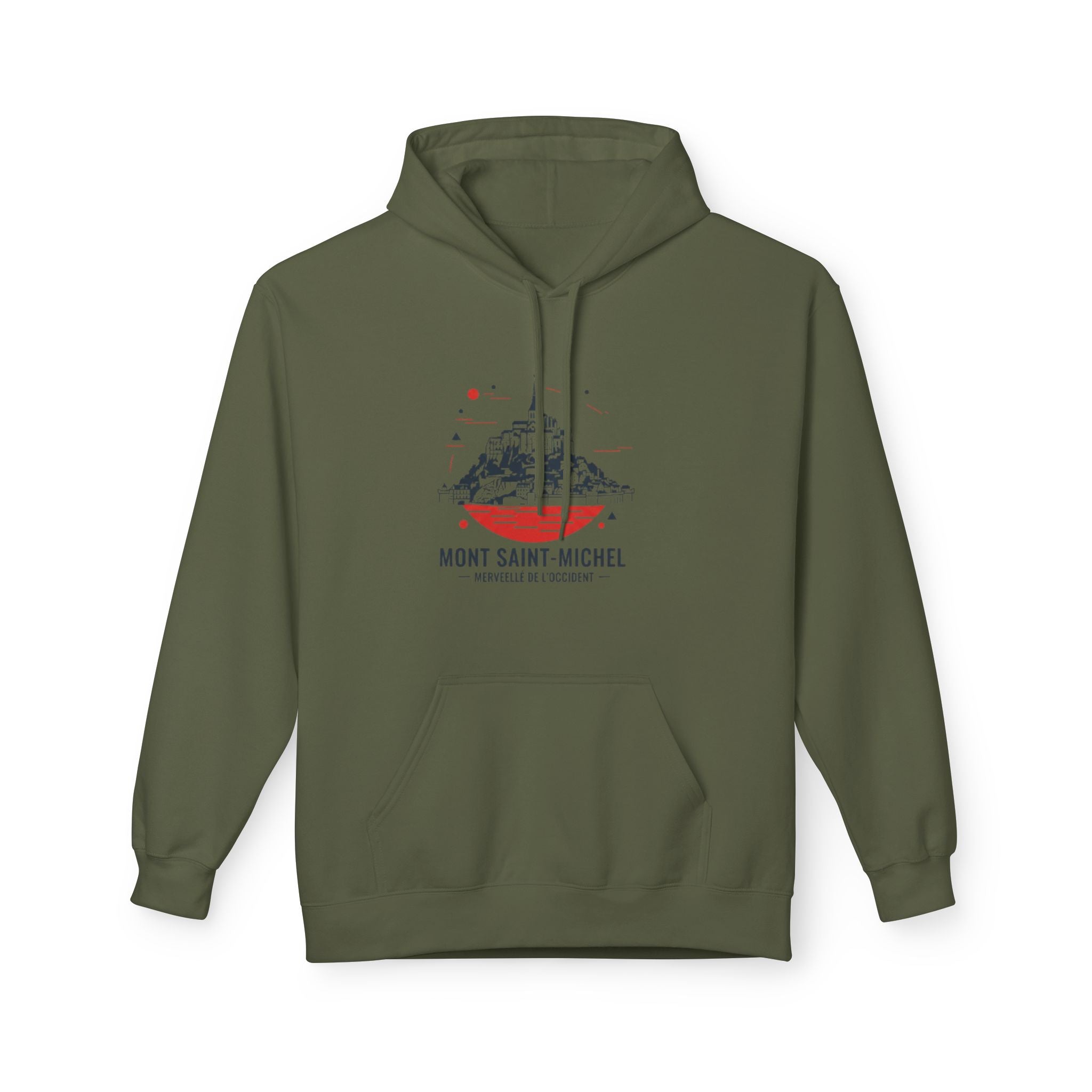 Mont Saint-Michel Graphic Hoodie — French Landmark Travel Sweatshirt