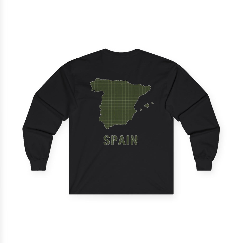 Spain Map Long Sleeve Tee — Gallus Logo Travel Shirt