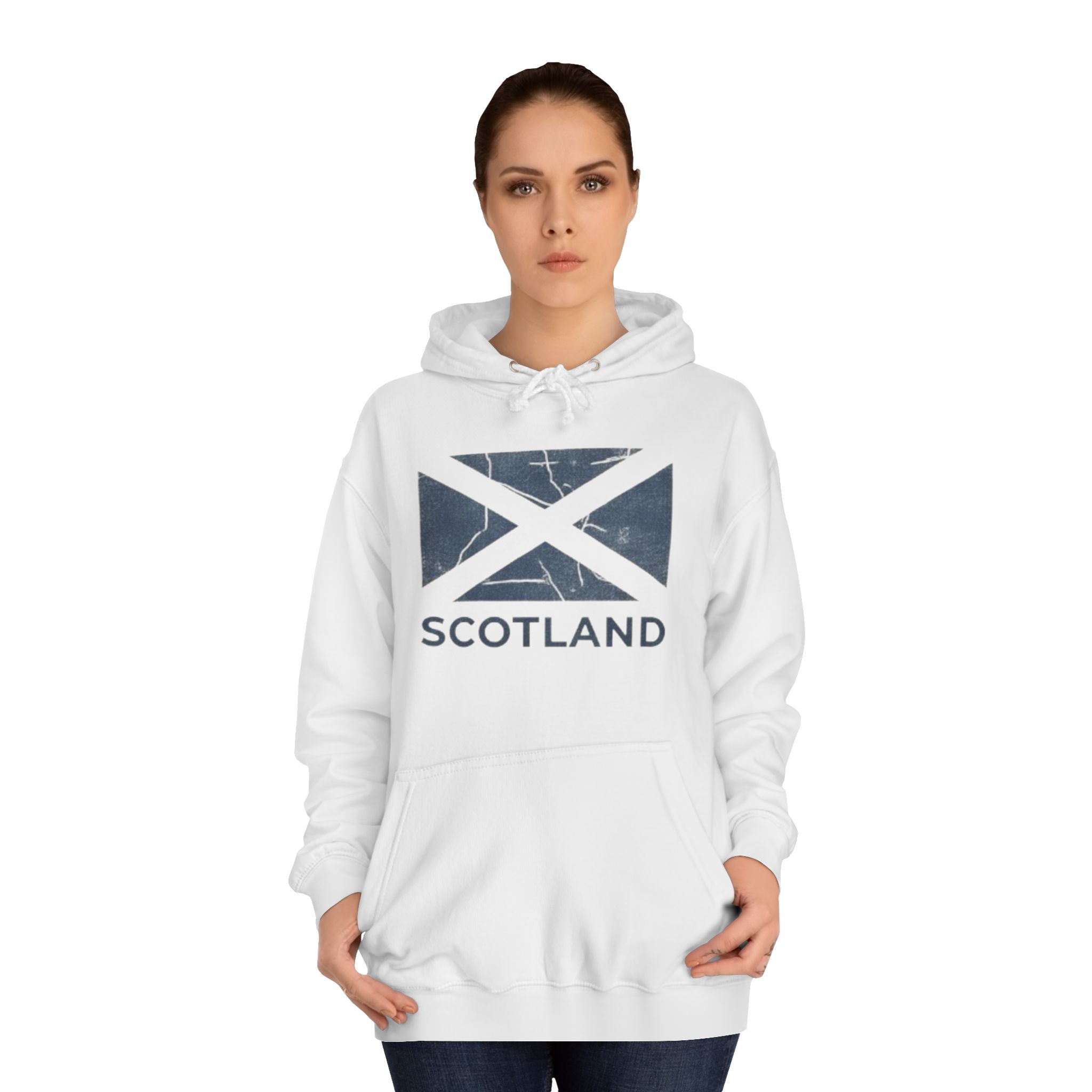 Scotland Saltire Hoodie – Distressed Flag College Pullover