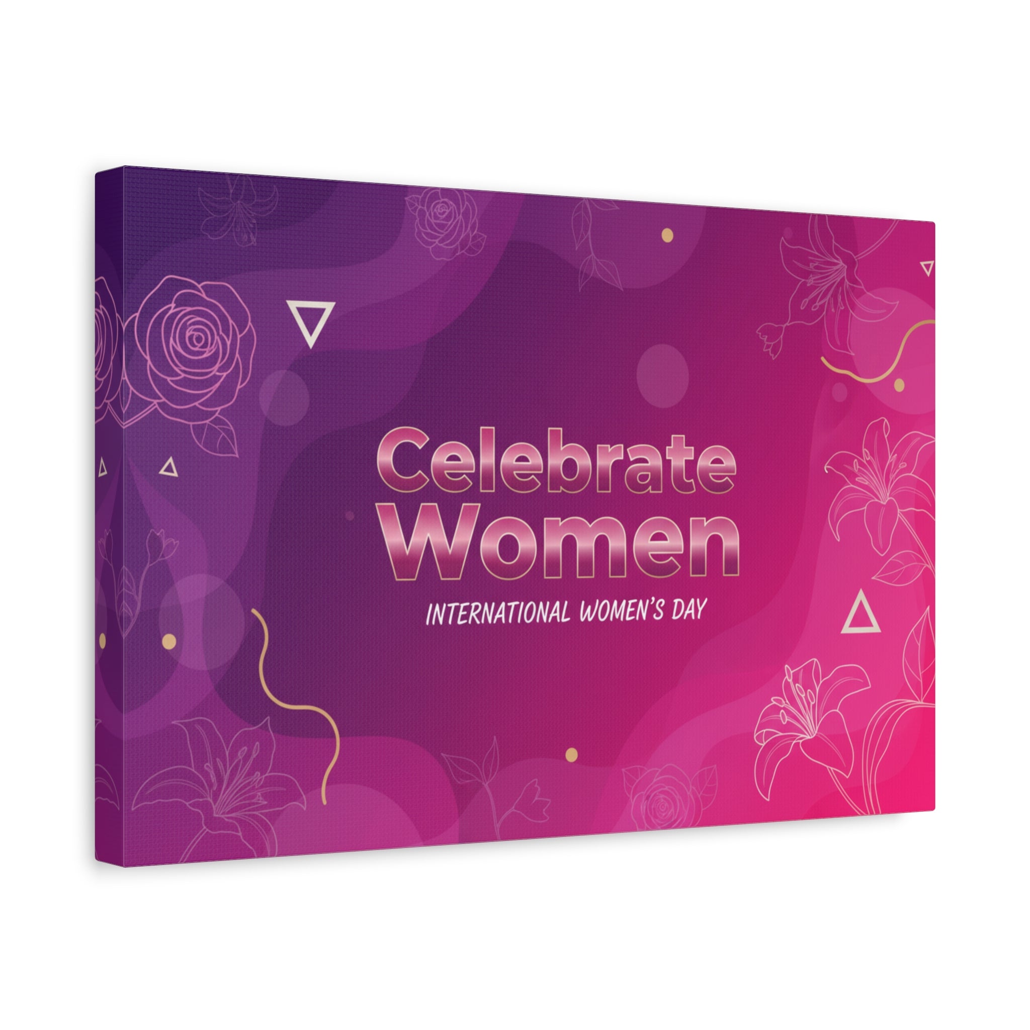 Celebrate Women Canvas Art — International Women’s Day Pink Wall Decor