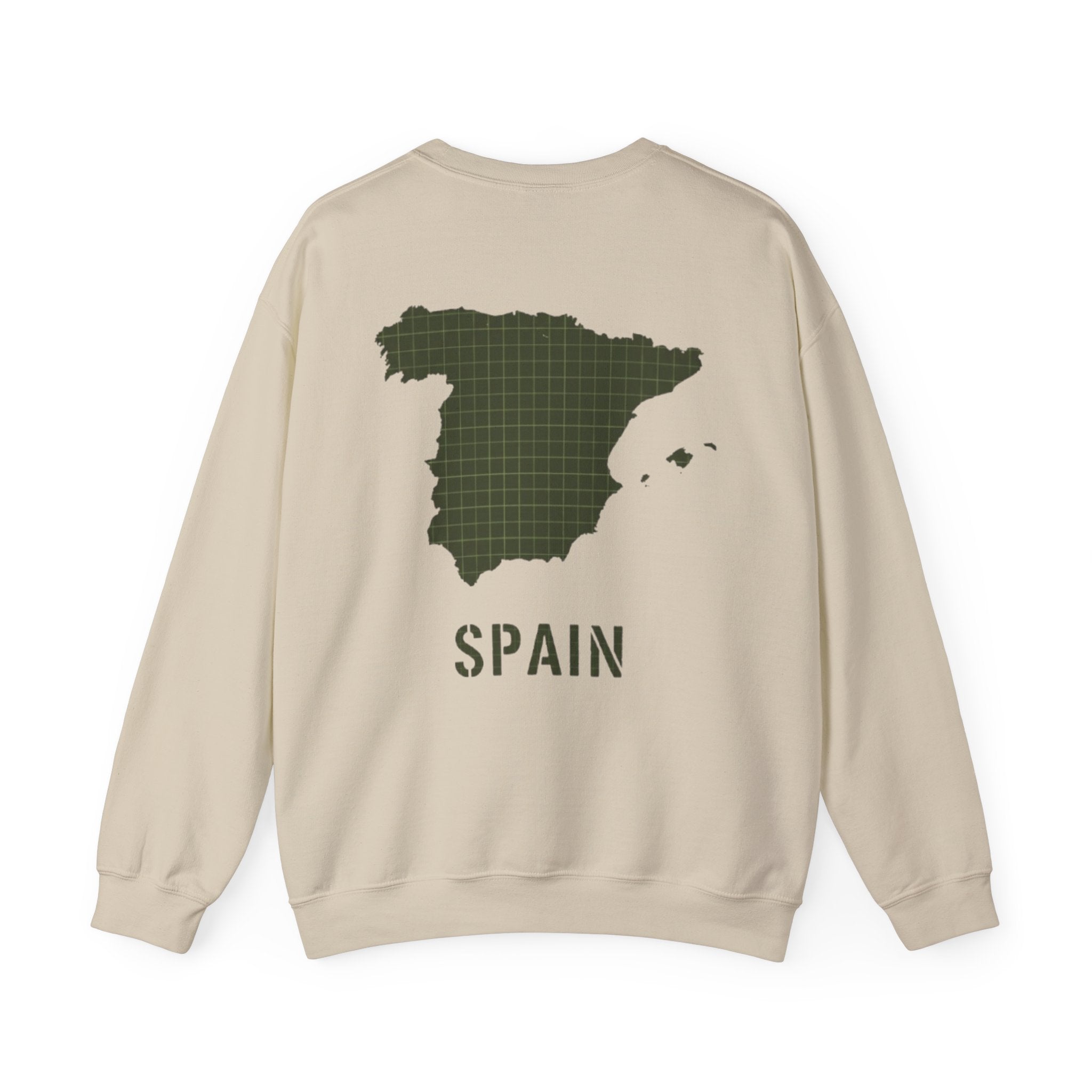 Spain Map Crewneck Sweatshirt — GALLUS Logo Travel Pullover