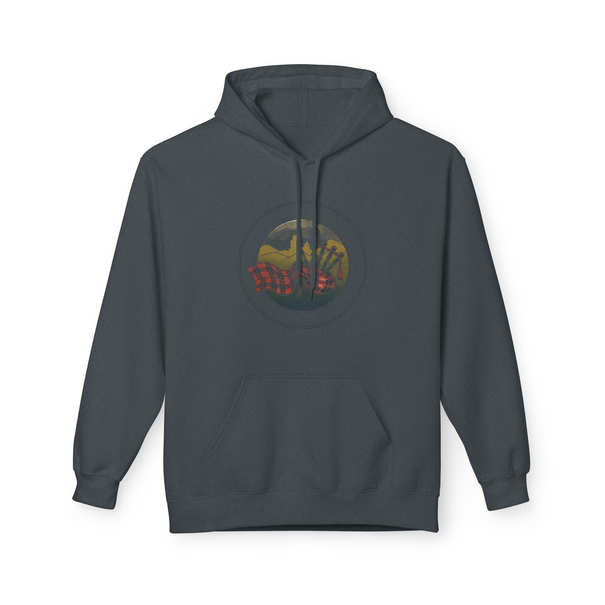 Vintage Mountain Waves Hoodie — Retro Scenic Nature Graphic