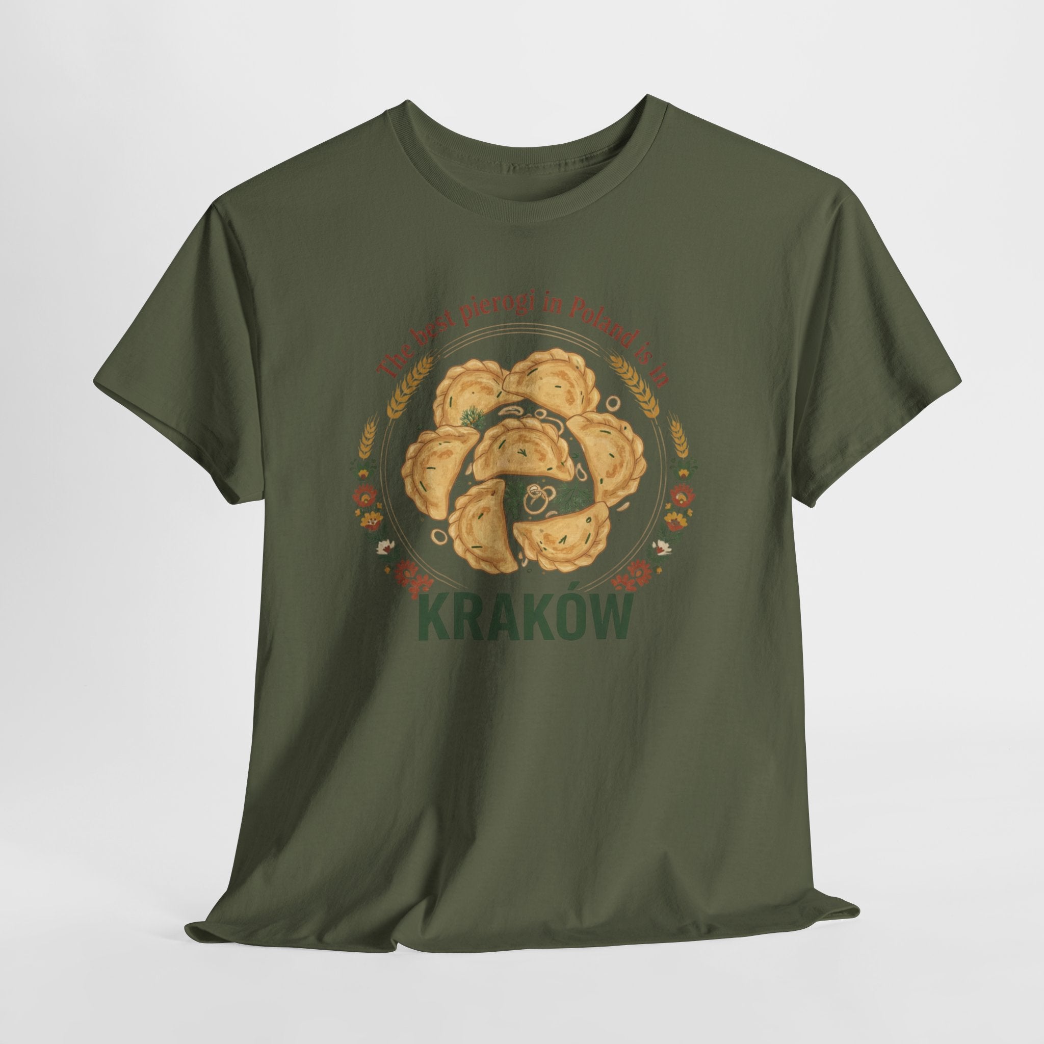 Kraków Pierogi Graphic Tee — "The best pierogi in Poland is in KRAKÓW" T-Shirt