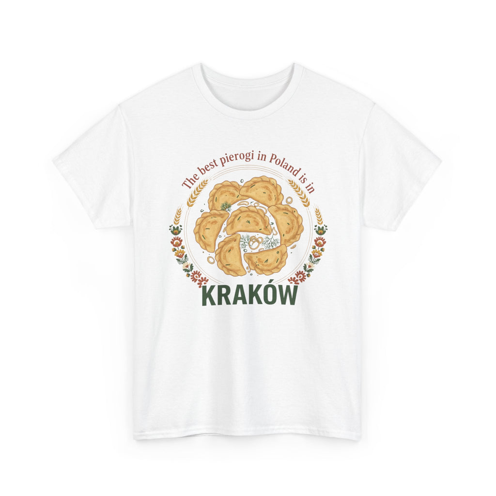 Kraków Pierogi Graphic Tee — "The best pierogi in Poland is in KRAKÓW" T-Shirt