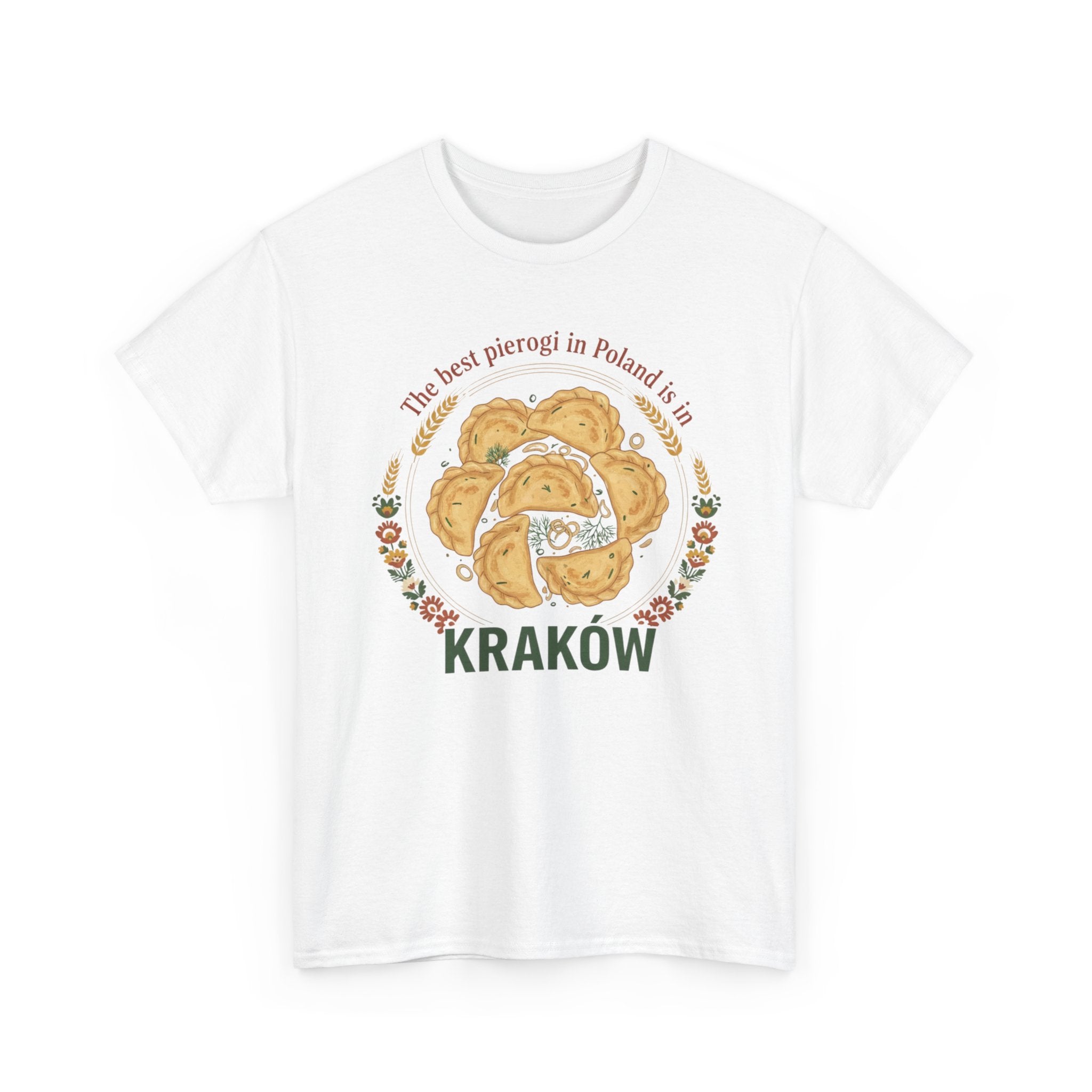 Kraków Pierogi Graphic Tee — "The best pierogi in Poland is in KRAKÓW" T-Shirt