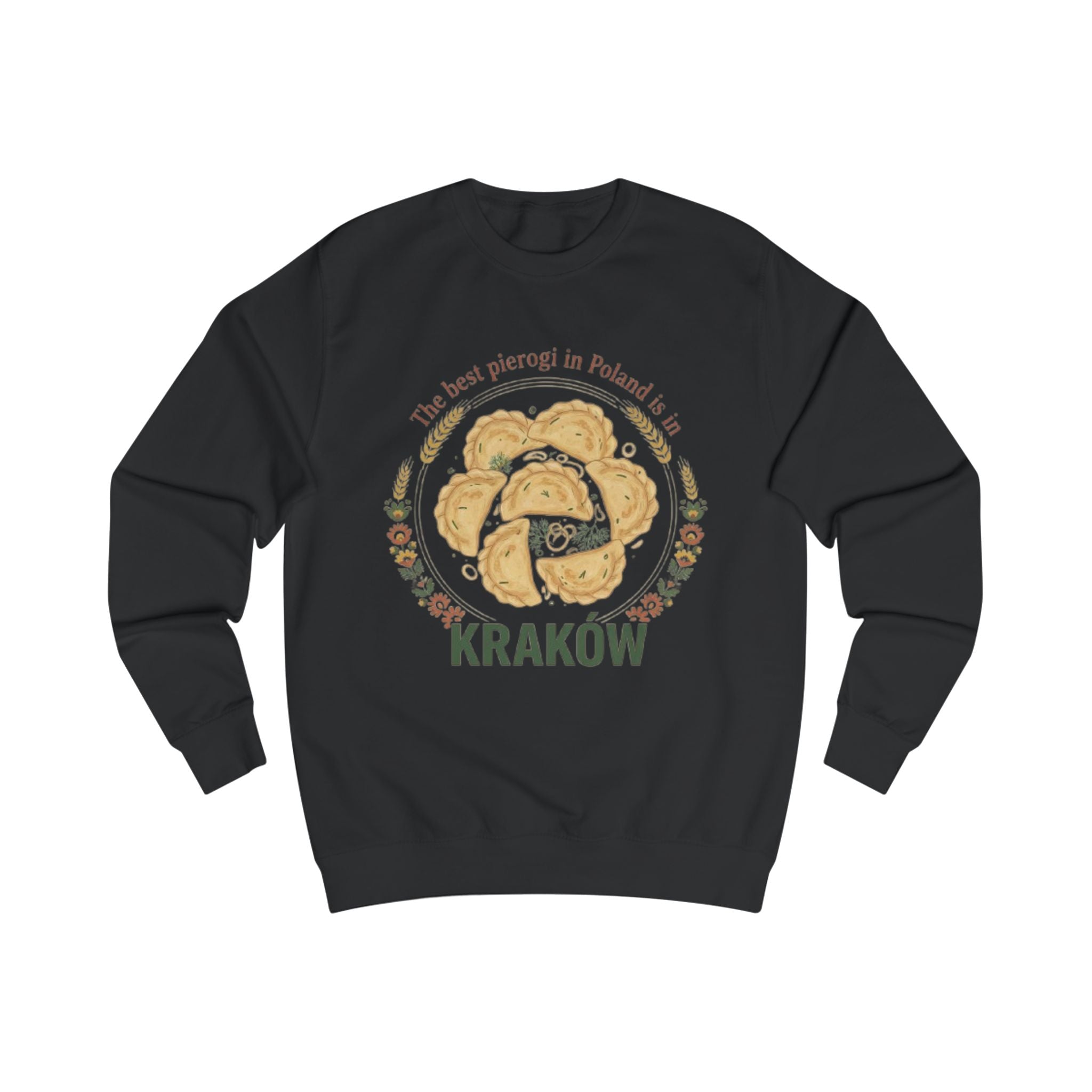 Kraków Pierogi Sweatshirt — "The best pierogi in Poland is in KRAKÓW" Cozy Polish Food Crewneck
