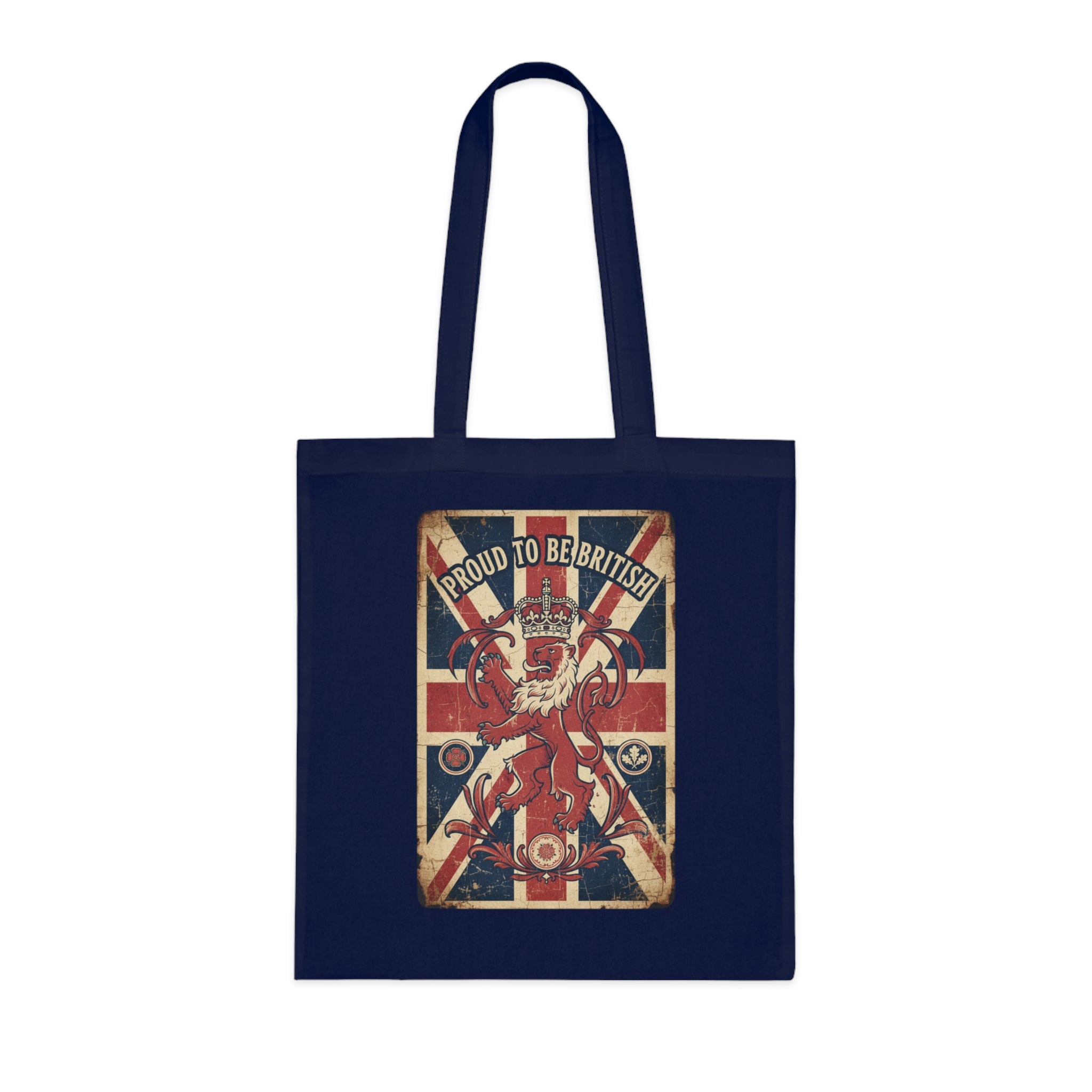 British Lion Union Jack Tote Bag — "Proud to be British" Cotton Shopper
