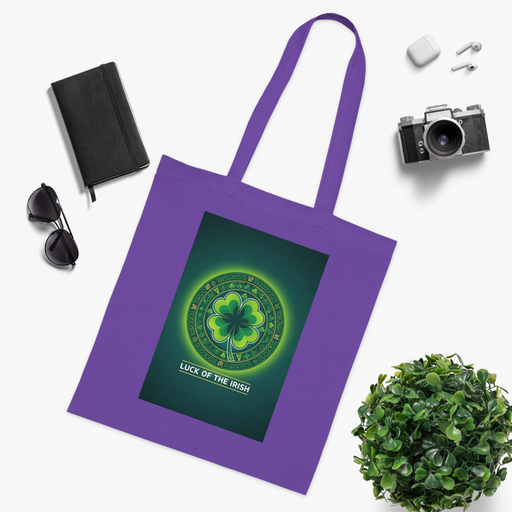 Luck of the Irish Cotton Tote — Shamrock St. Patrick’s Day Market Bag