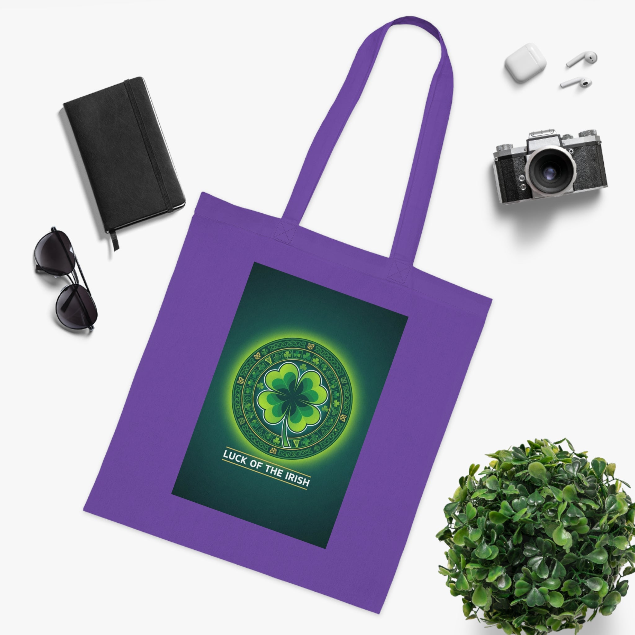 Luck of the Irish Cotton Tote — Shamrock St. Patrick’s Day Market Bag
