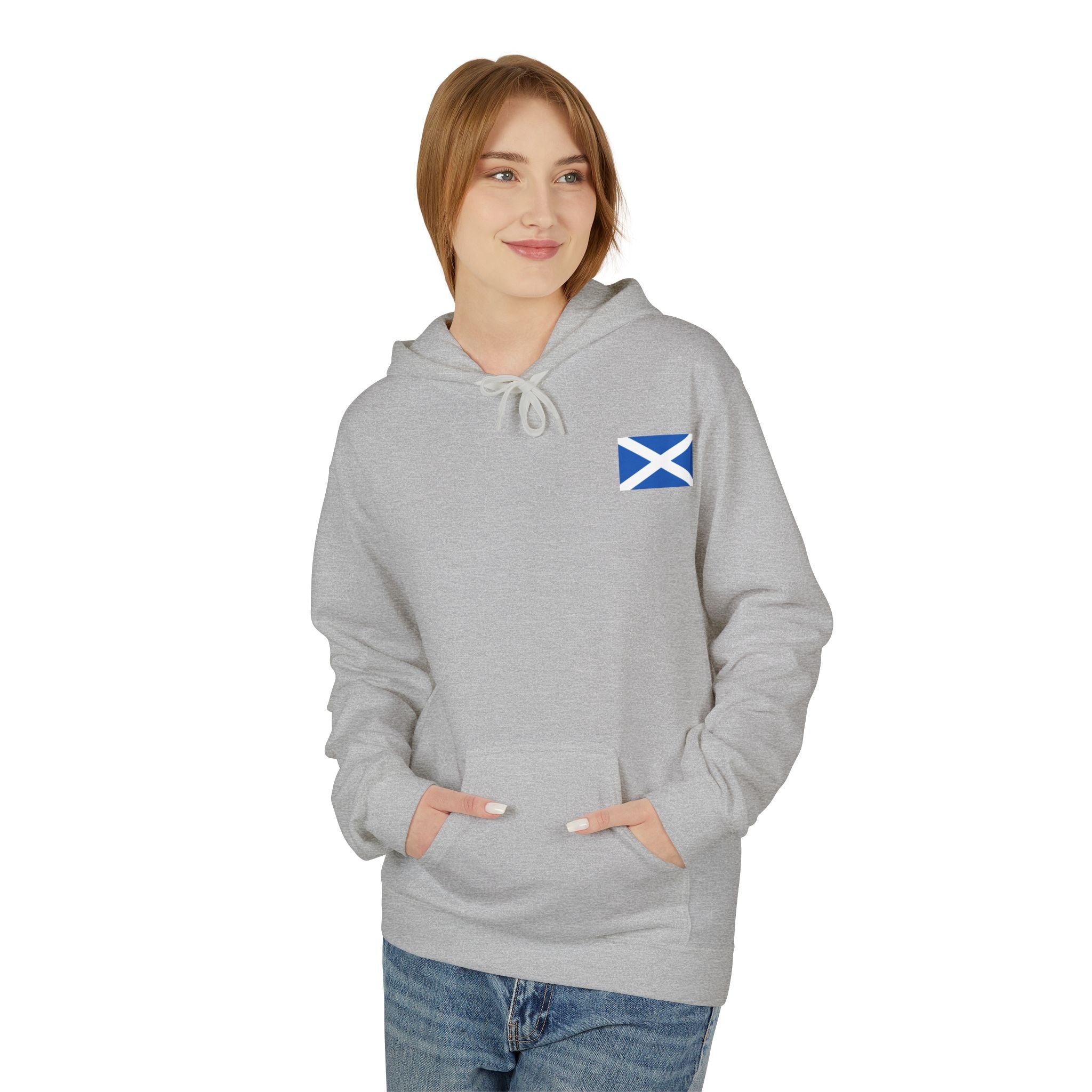 Scottish Hoodie — "Scottish & Proud" Vintage Stag Graphic Pullover