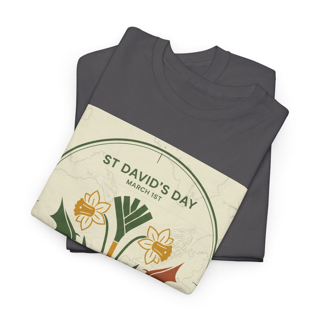 St. David's Day Floral Tee — Welsh Daffodil & Leek Celebration Shirt
