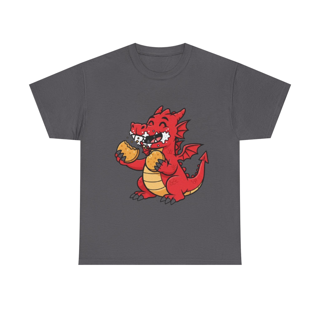 Red Dragon Eating Tacos T-Shirt — Cute Cartoon Taco Lover Tee