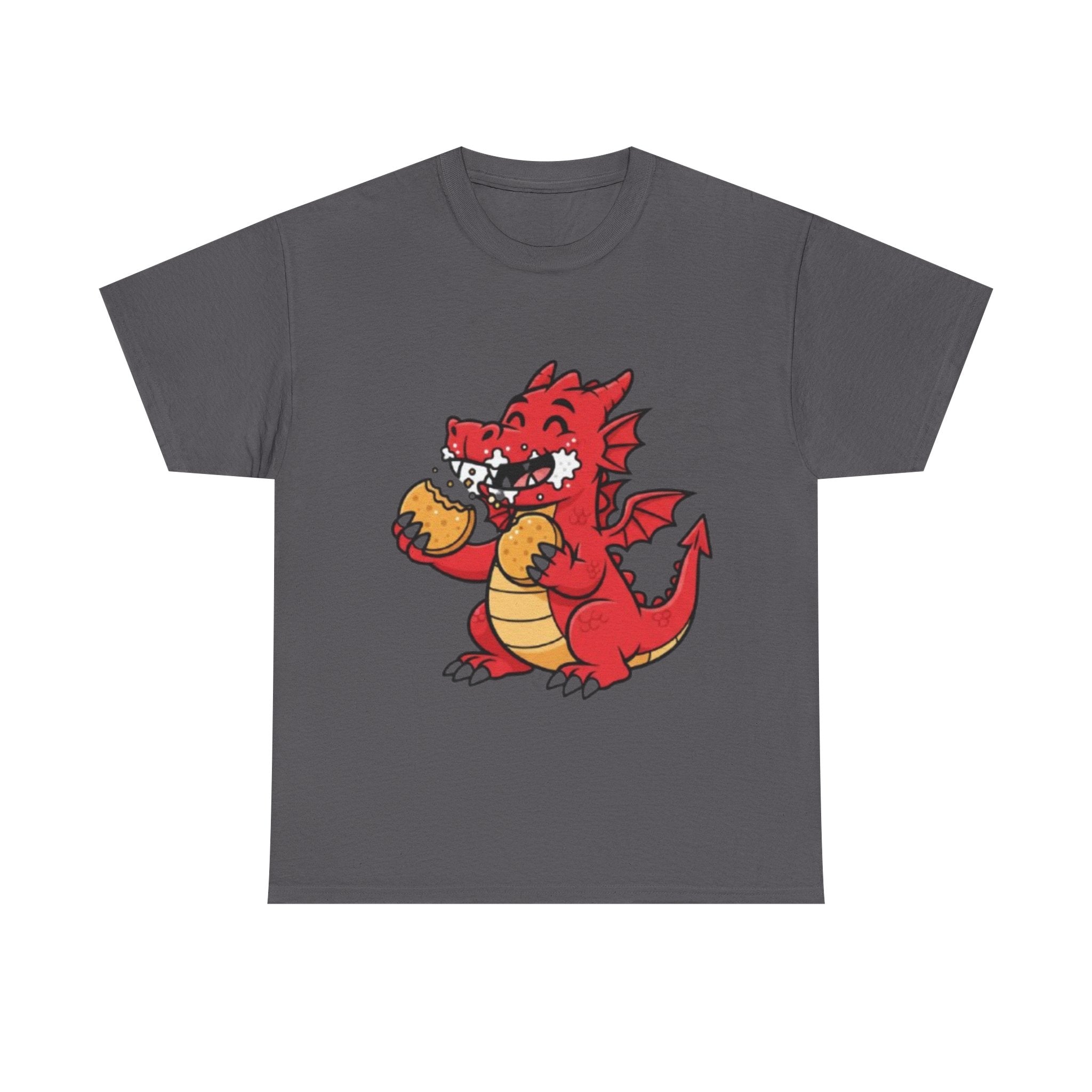 Red Dragon Eating Tacos T-Shirt — Cute Cartoon Taco Lover Tee