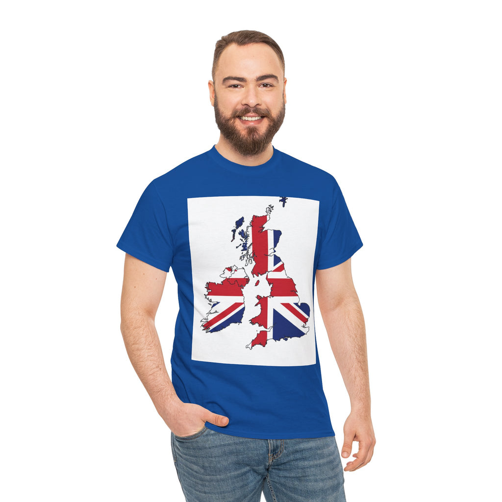 UK Map Flag T-Shirt — British Union Jack Graphic Tee