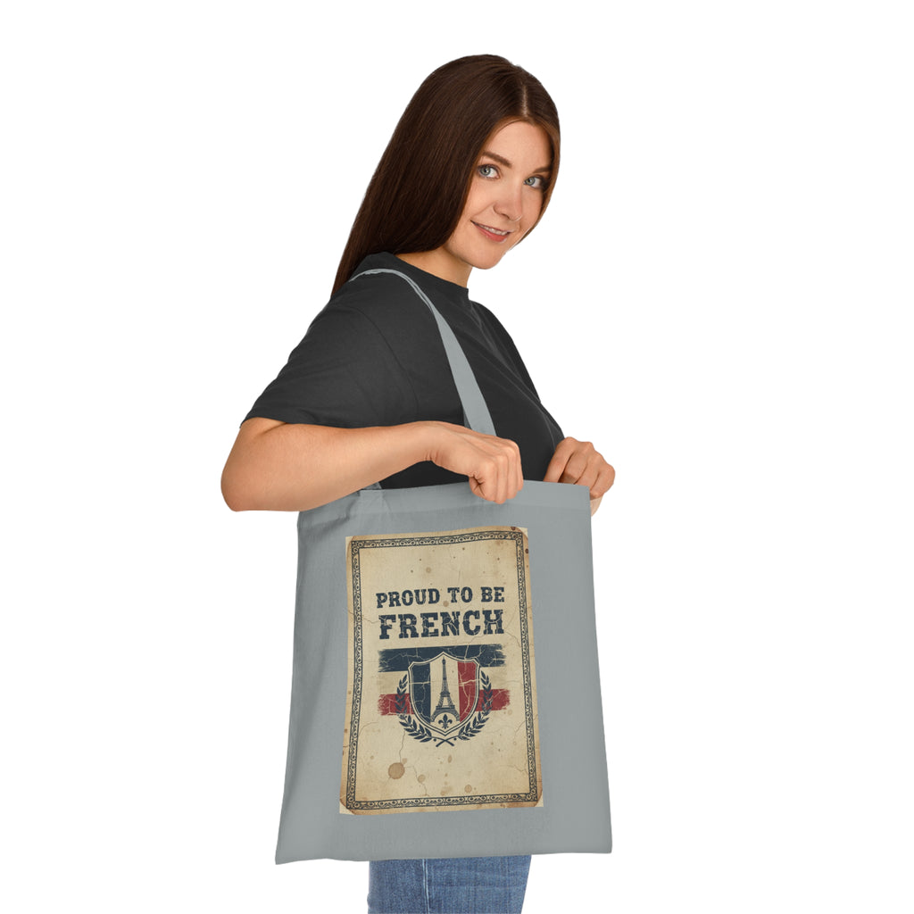Proud to Be French Vintage Shield Cotton Tote
