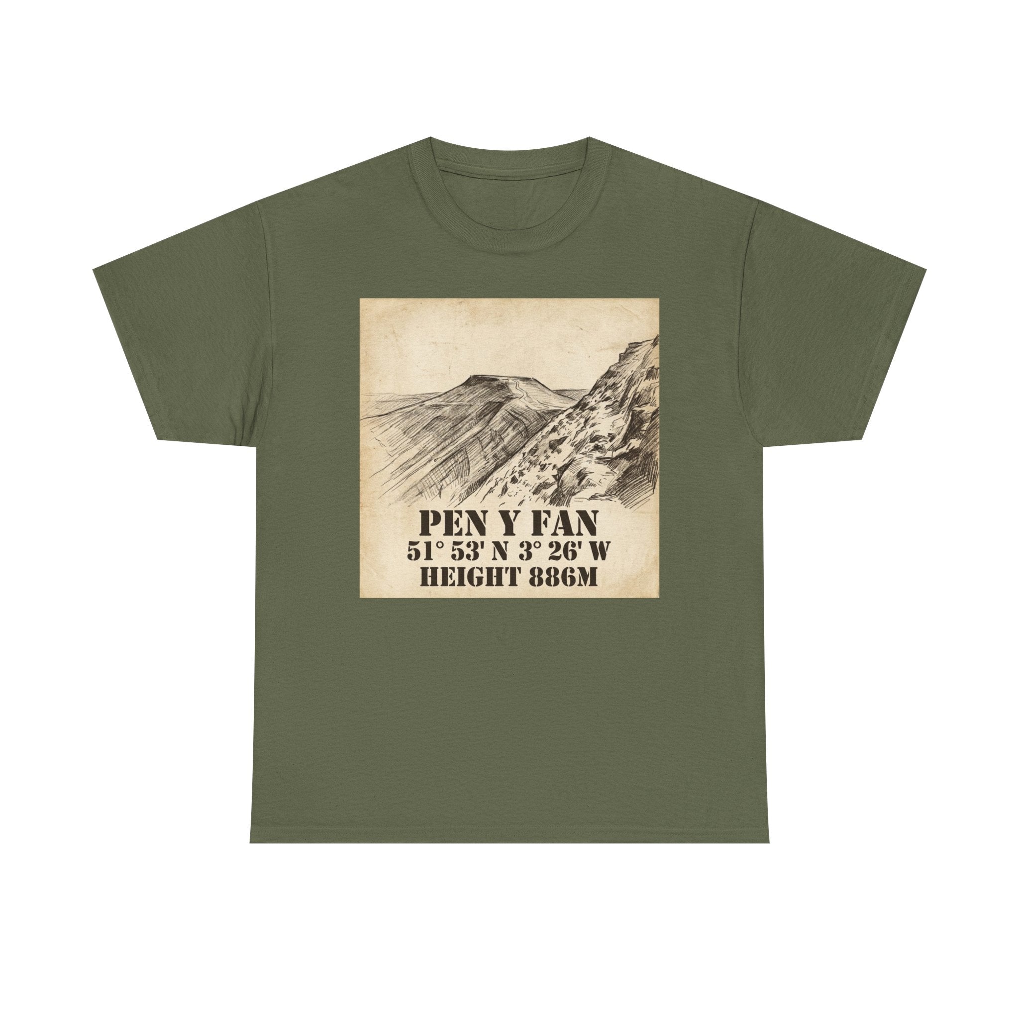 Pen y Fan T-Shirt - Brecon Beacons Vintage Coordinates & Elevation