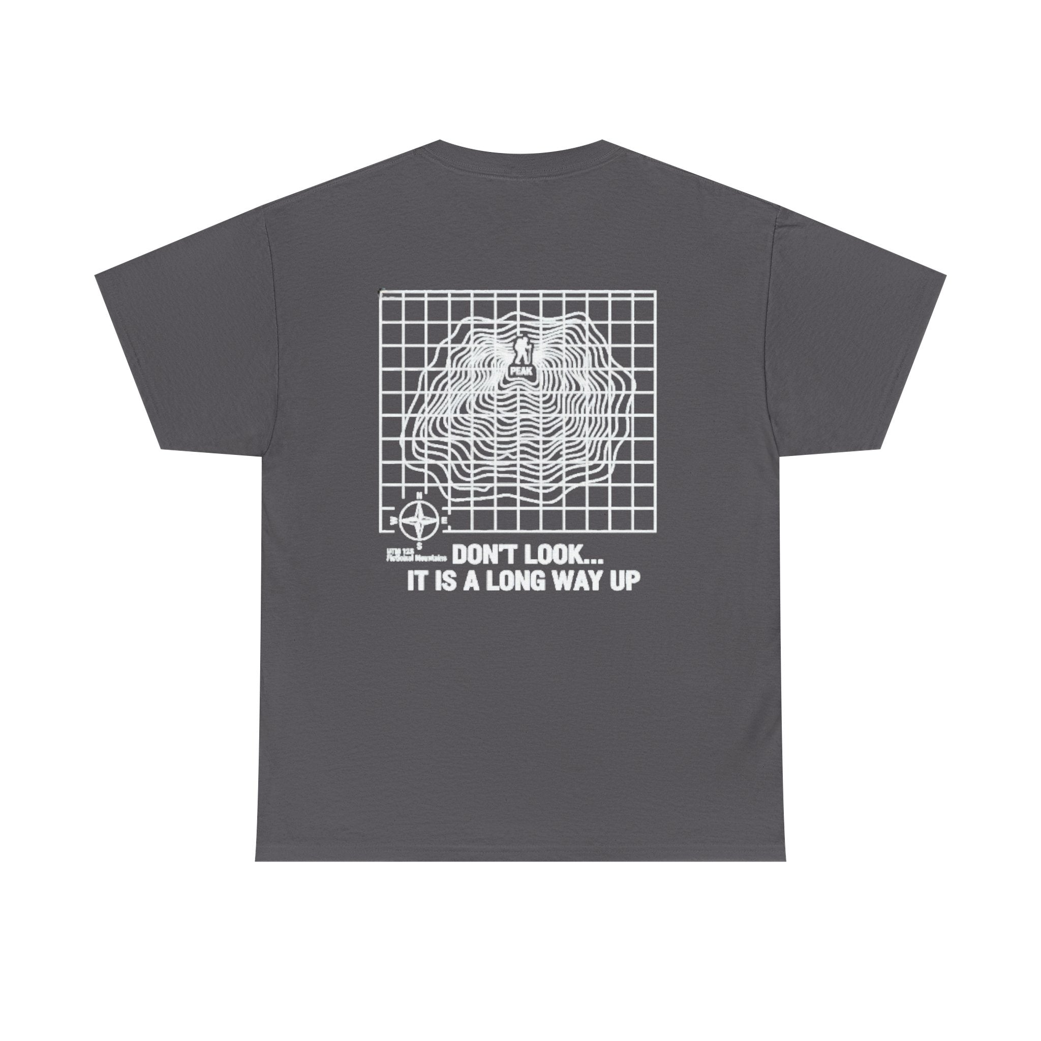 Graphic Tee — 'Don't Look... It Is a Long Way Up' Owl Grid Back Design