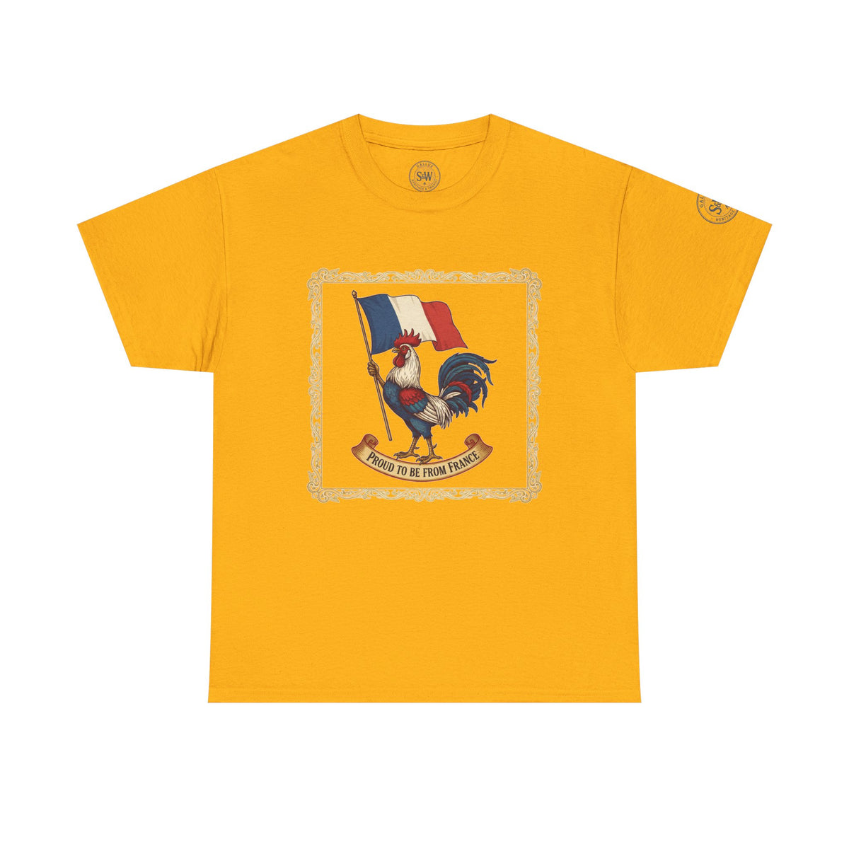 Proud to Be From France T-Shirt — Rooster & Tricolour Crest Tee — product image 5