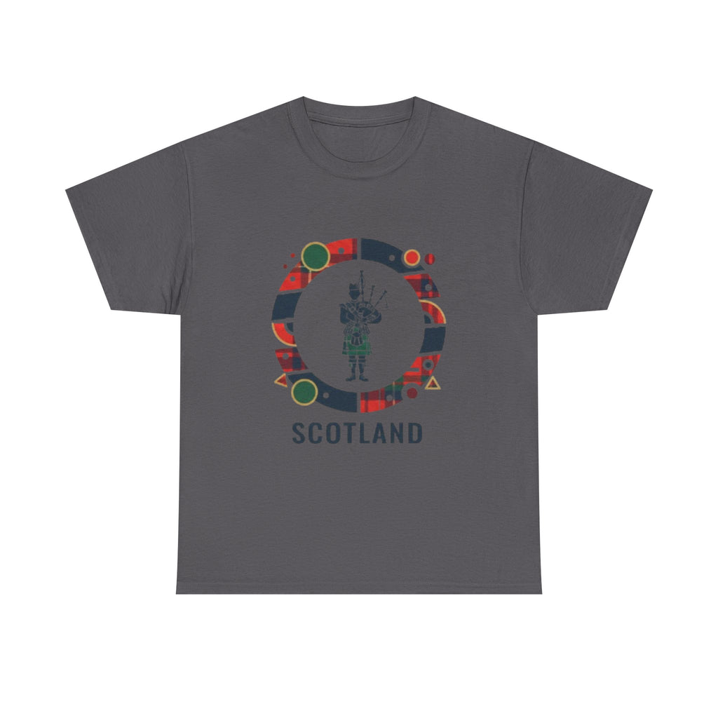 Scotland Bagpiper Graphic T‑Shirt — Scottish Travel Souvenir Tee