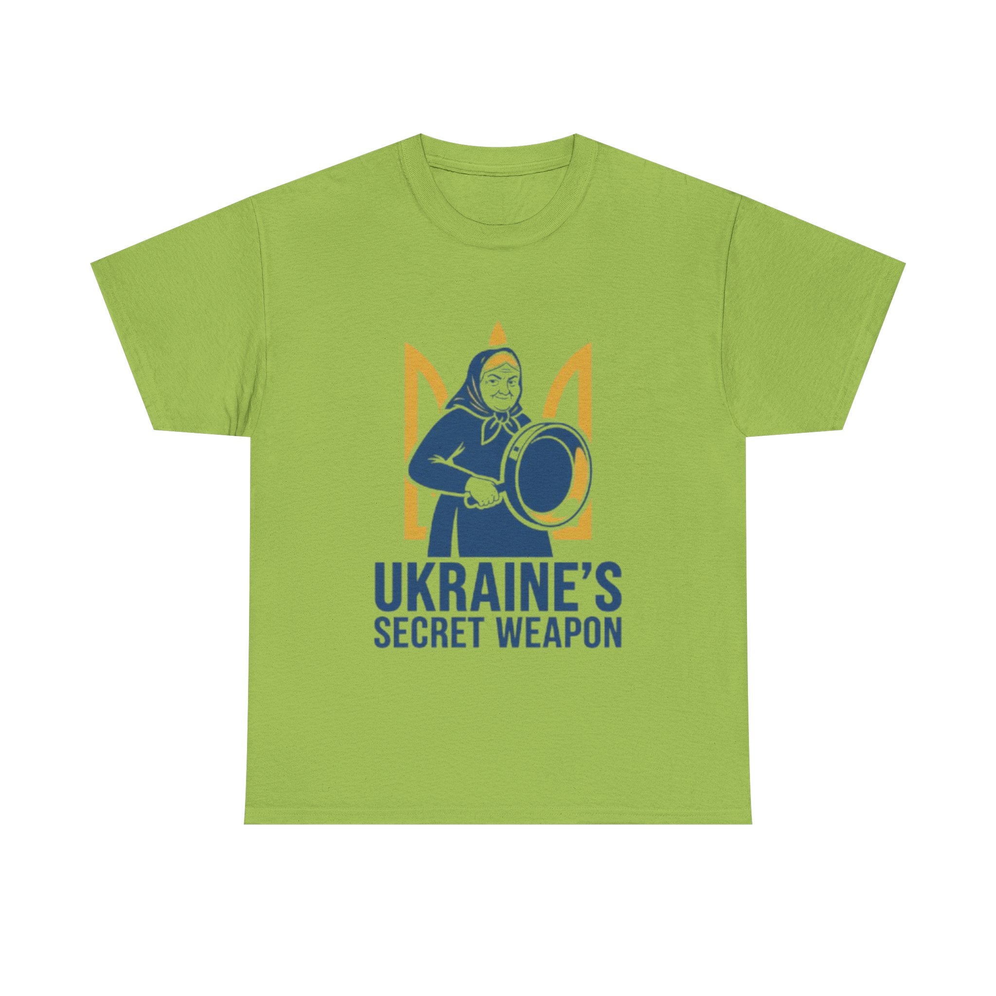 T-Shirt — "Ukraine's Secret Weapon" Grandma with Pot Design