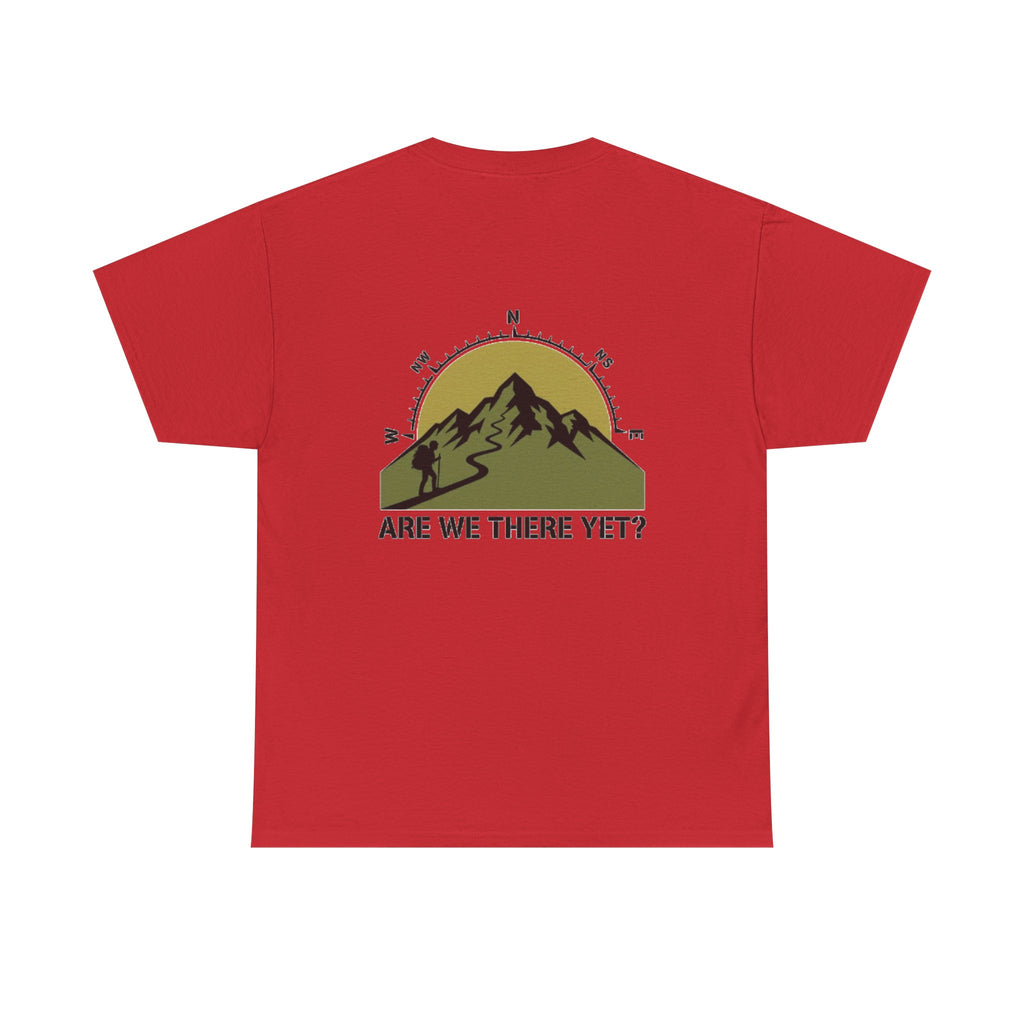 Are We There Yet? Mountain Graphic Tee — Adventure Compass Travel Shirt