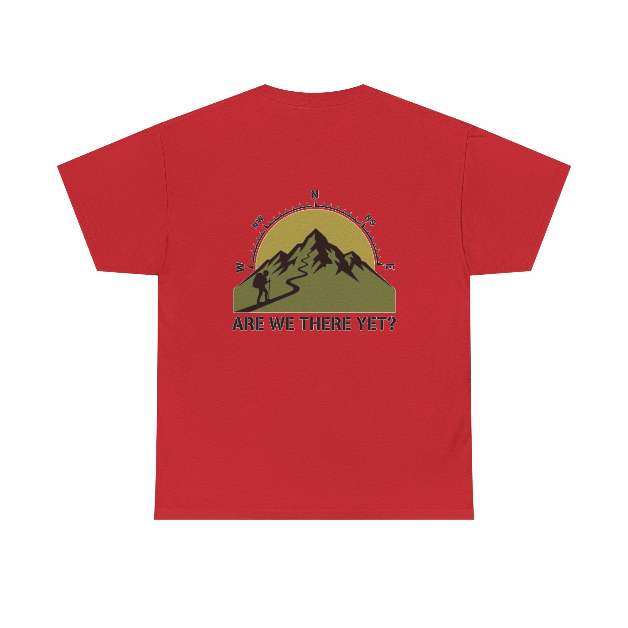 Are We There Yet? Mountain Graphic Tee — Adventure Compass Travel Shirt
