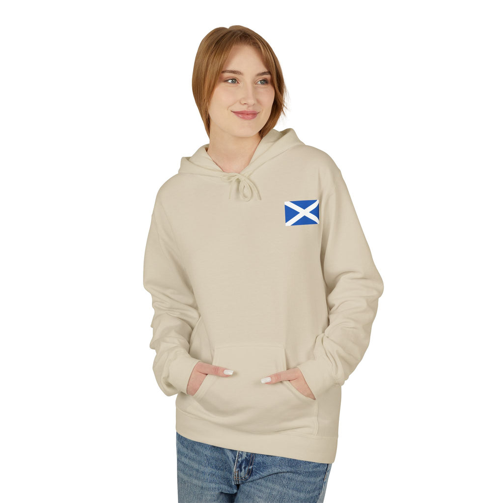 Scottish Hoodie — "Scottish & Proud" Vintage Stag Graphic Pullover