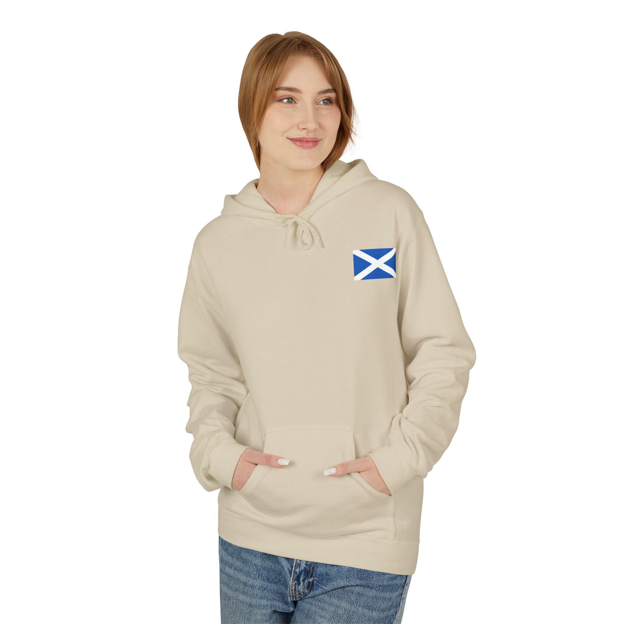 Scottish Hoodie — "Scottish & Proud" Vintage Stag Graphic Pullover