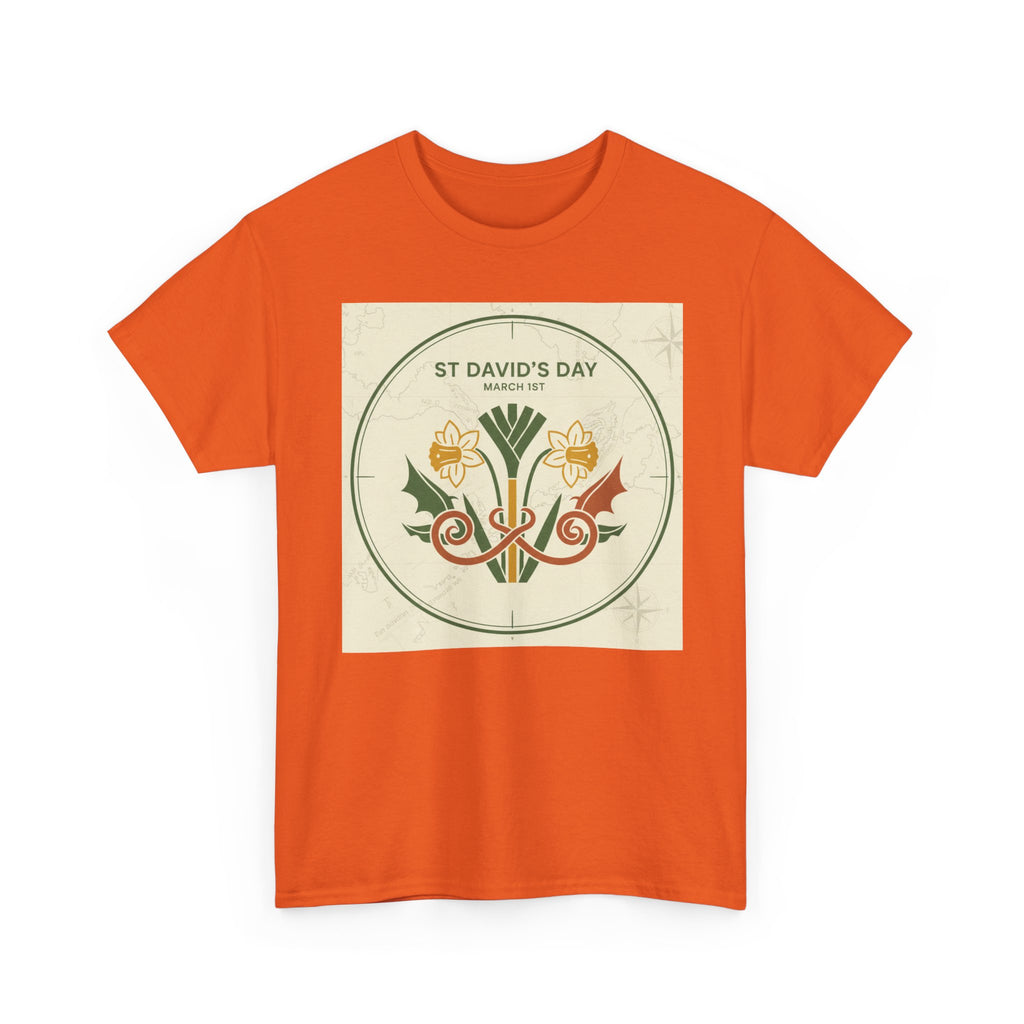 St. David's Day Floral Tee — Welsh Daffodil & Leek Celebration Shirt