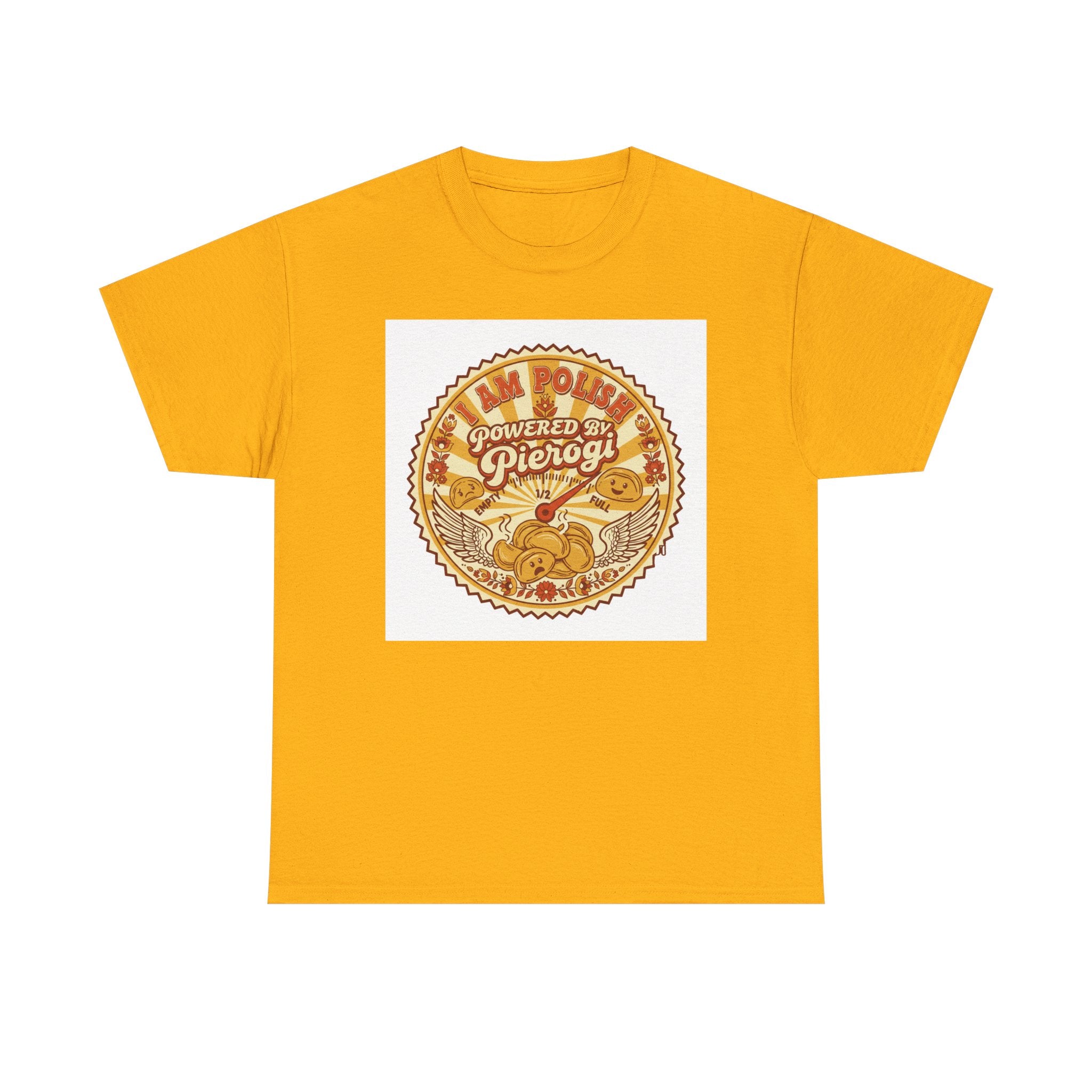 Pierogi Powered Tee — "All Power to Pierogi" Retro Food Lover T-Shirt