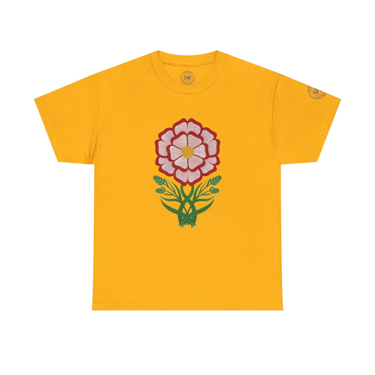Tudor Rose England T-Shirt — Floral Heritage Graphic Tee — product image 5