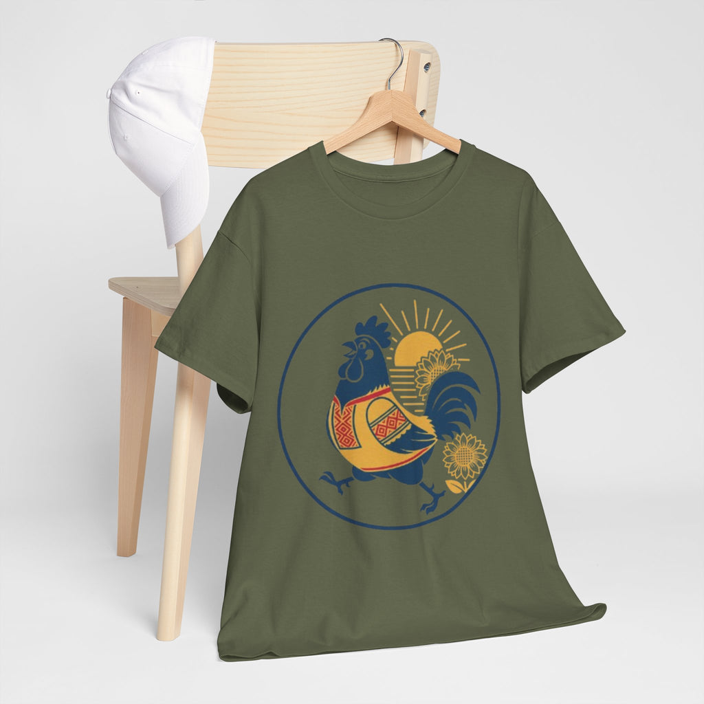 Rooster Sunburst Graphic Tee — Vintage Farmhouse Rooster T-Shirt