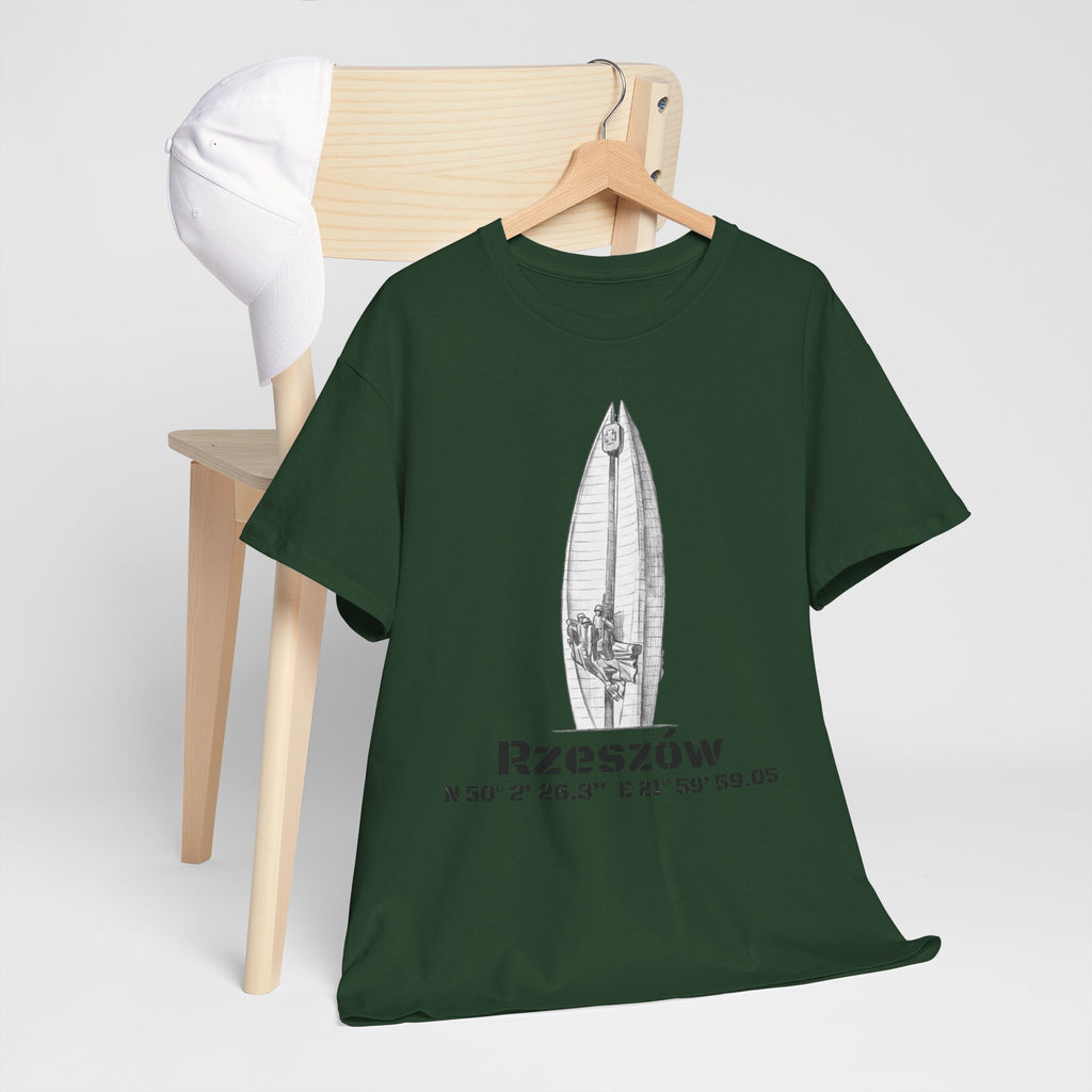 Rzeszów Coordinates T‑Shirt — City Landmark  Sketch Tee
