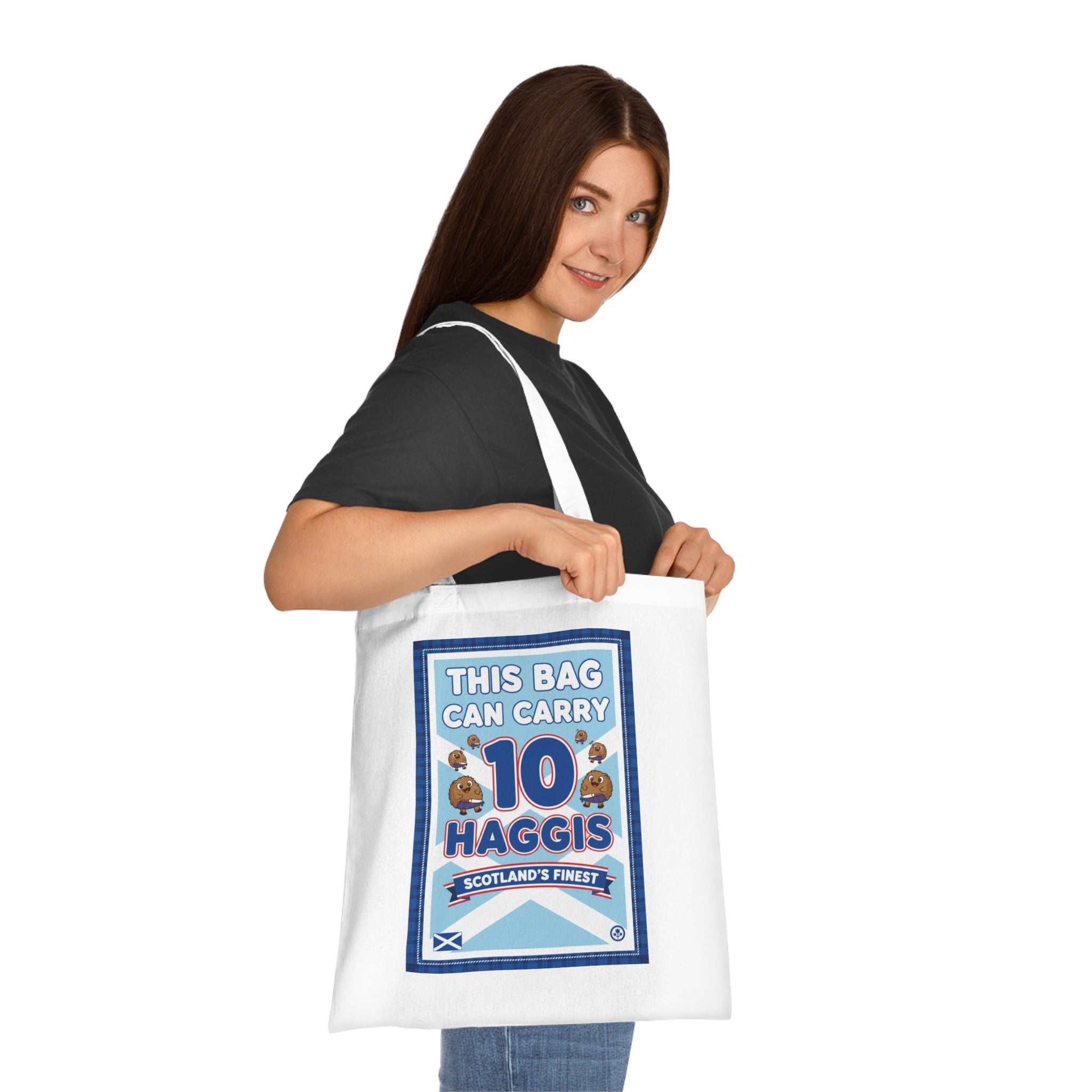 Tote Bag — "This Bag Can Carry 10 Haggis" Scottish Novelty Grocery Tote