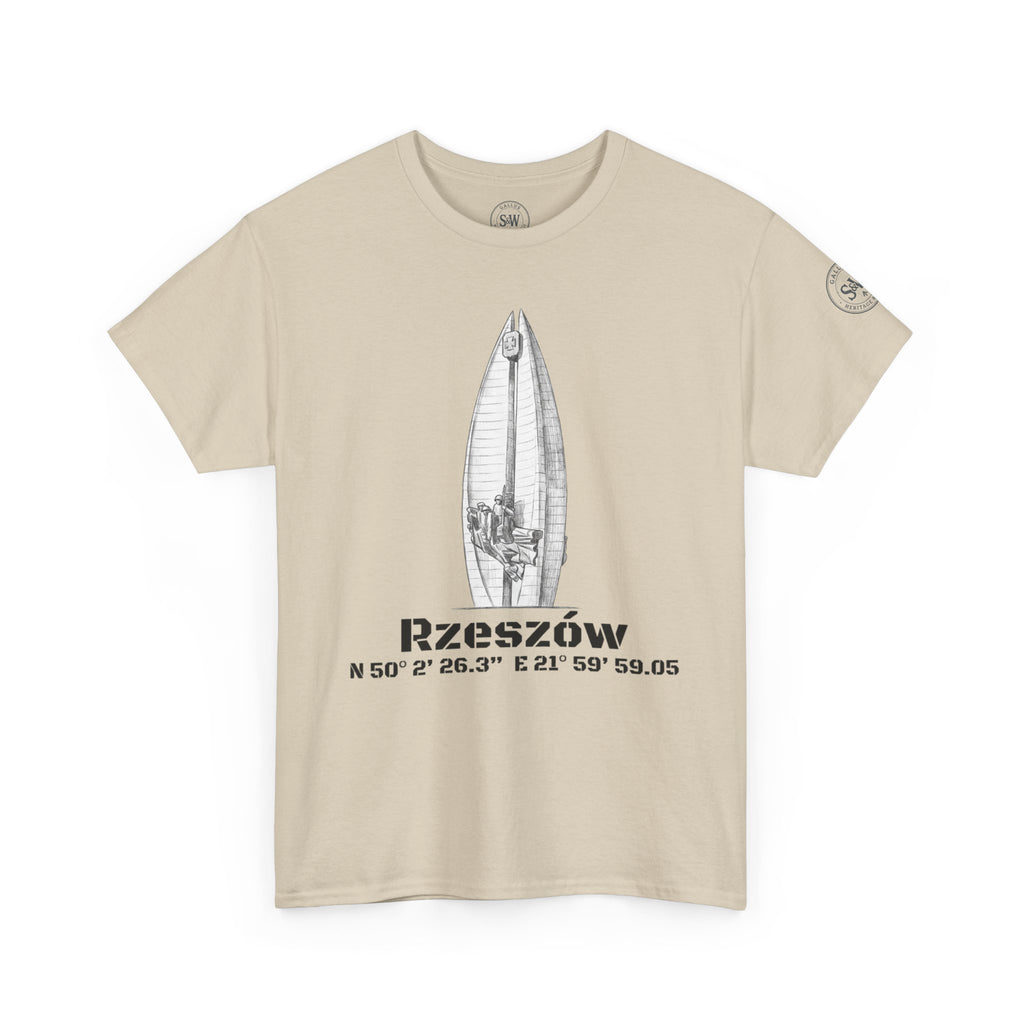 Rzeszów Coordinates T‑Shirt — City Landmark  Sketch Tee