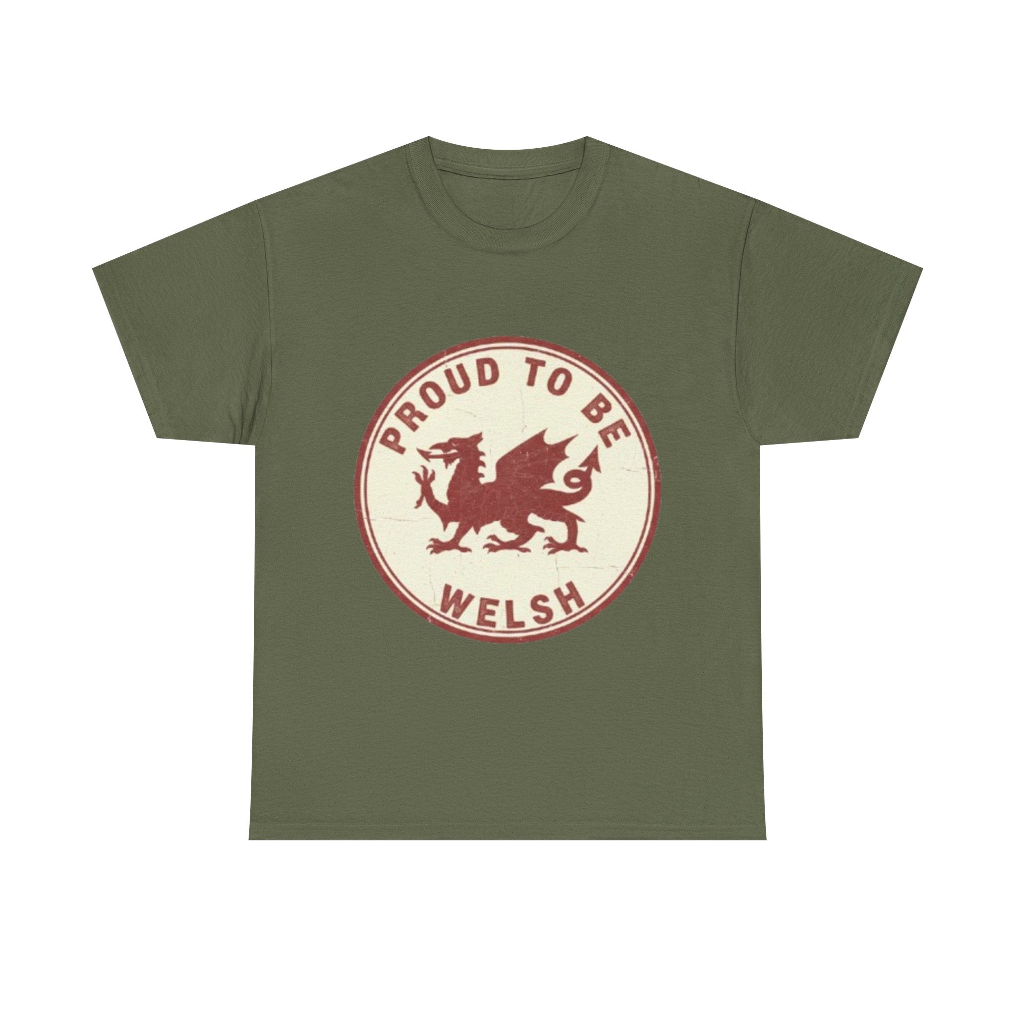 Proud to Be Welsh T-Shirt — Retro Welsh Dragon Pride Tee