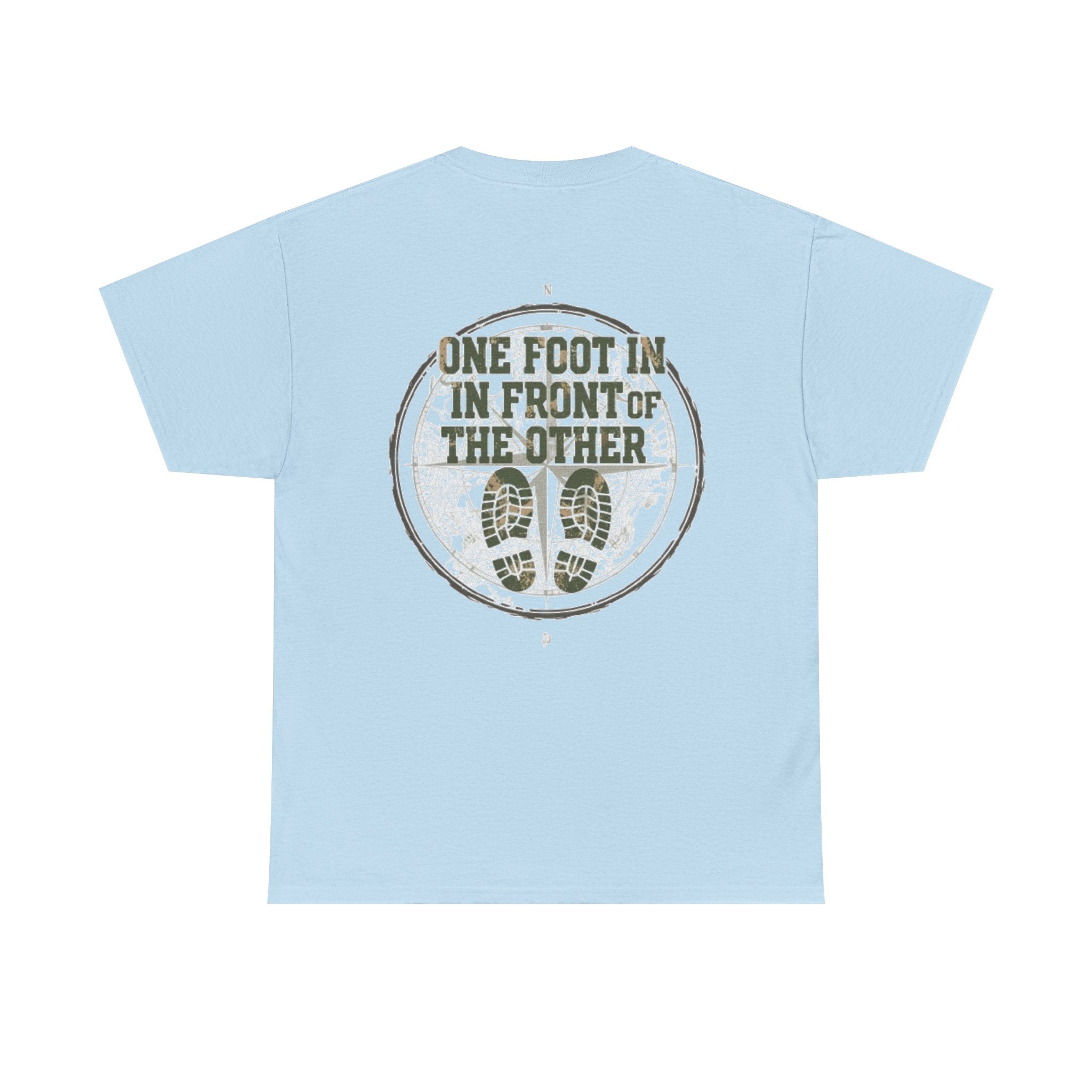 Gallus Inspirational Tee — “One Foot In Front Of The Other” Casual Graphic T-Shirt