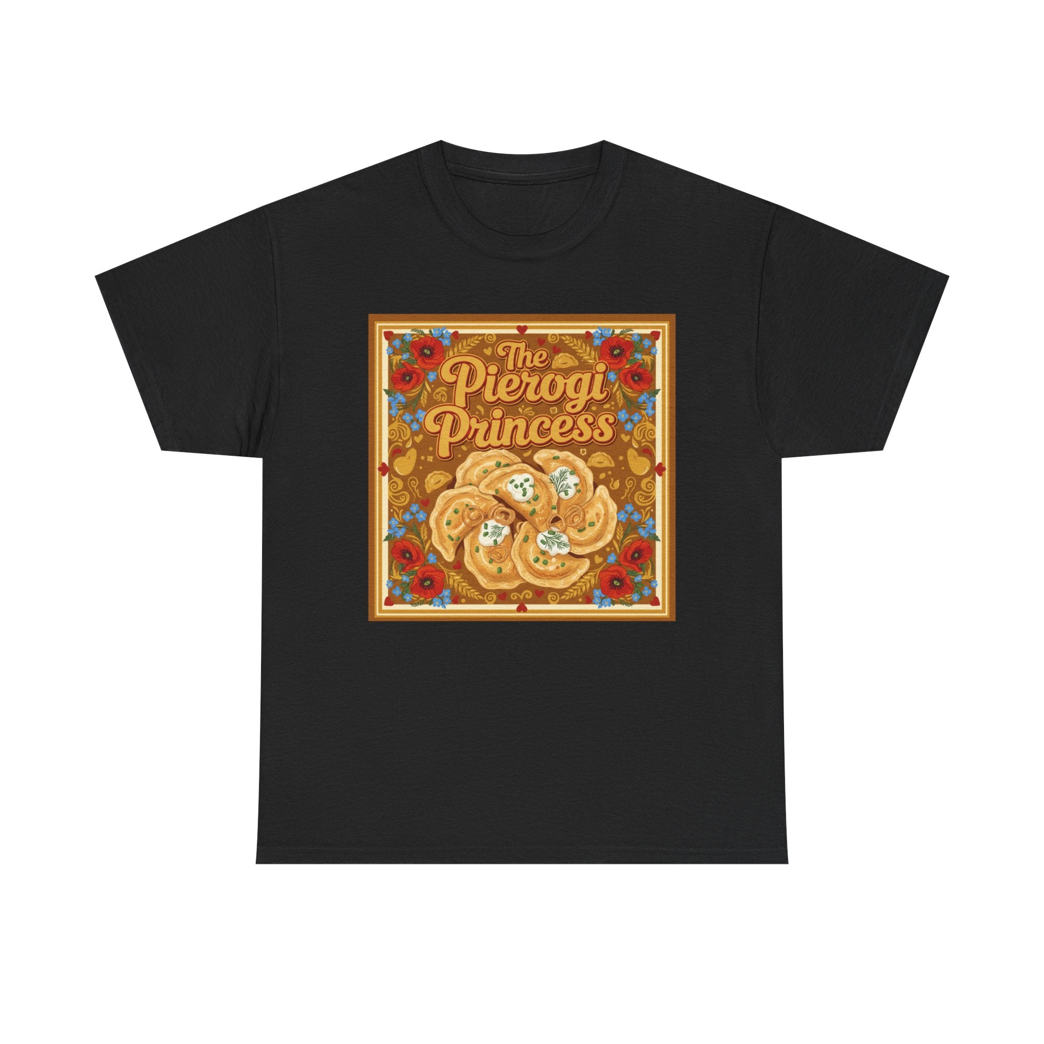 Pierogi Princess Tee - Vintage Polish Food Graphic T-Shirt