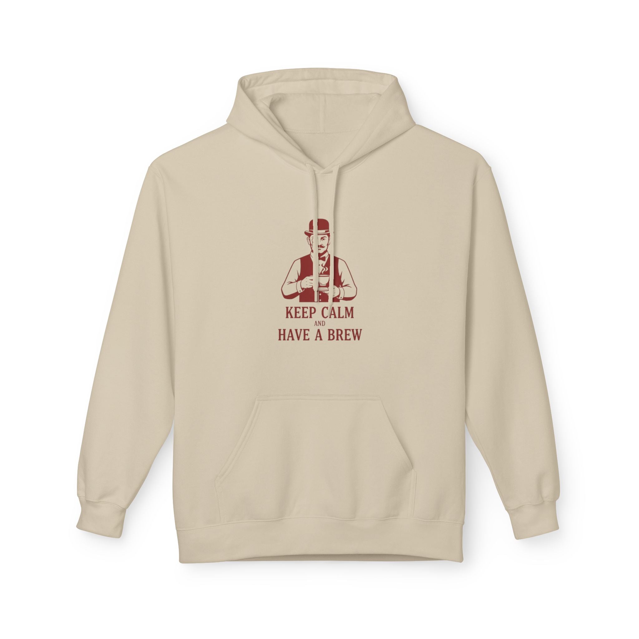 Coffee Lover Hoodie — "Keep Calm Have a Brew" Vintage Barista Sweatshirt