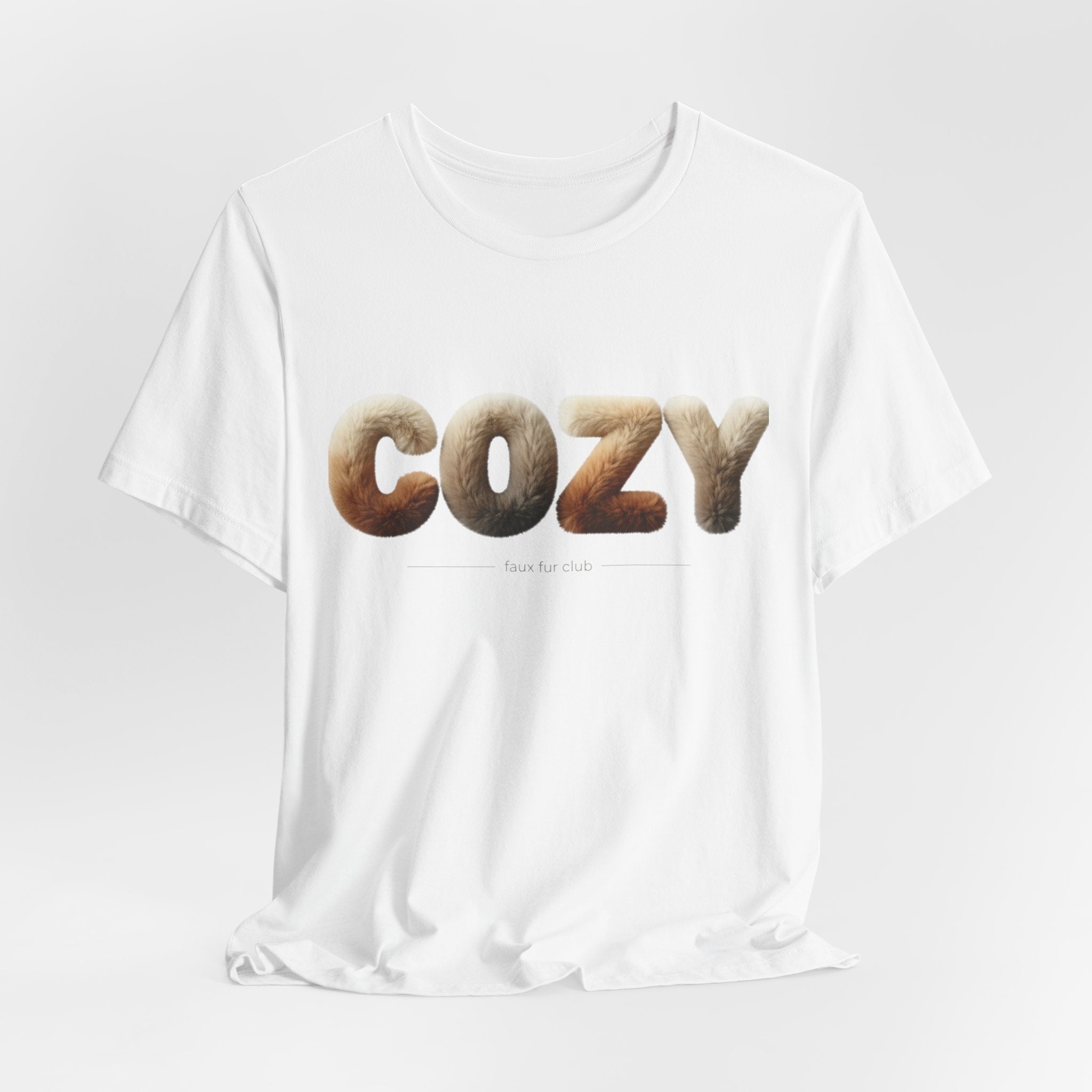 Cozy Faux-Fur Texture Tee | faux fur print shirt, cozy texture design
