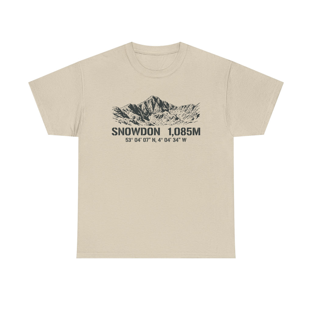 Snowdon 1,085M Mountain Tee with Coordinates