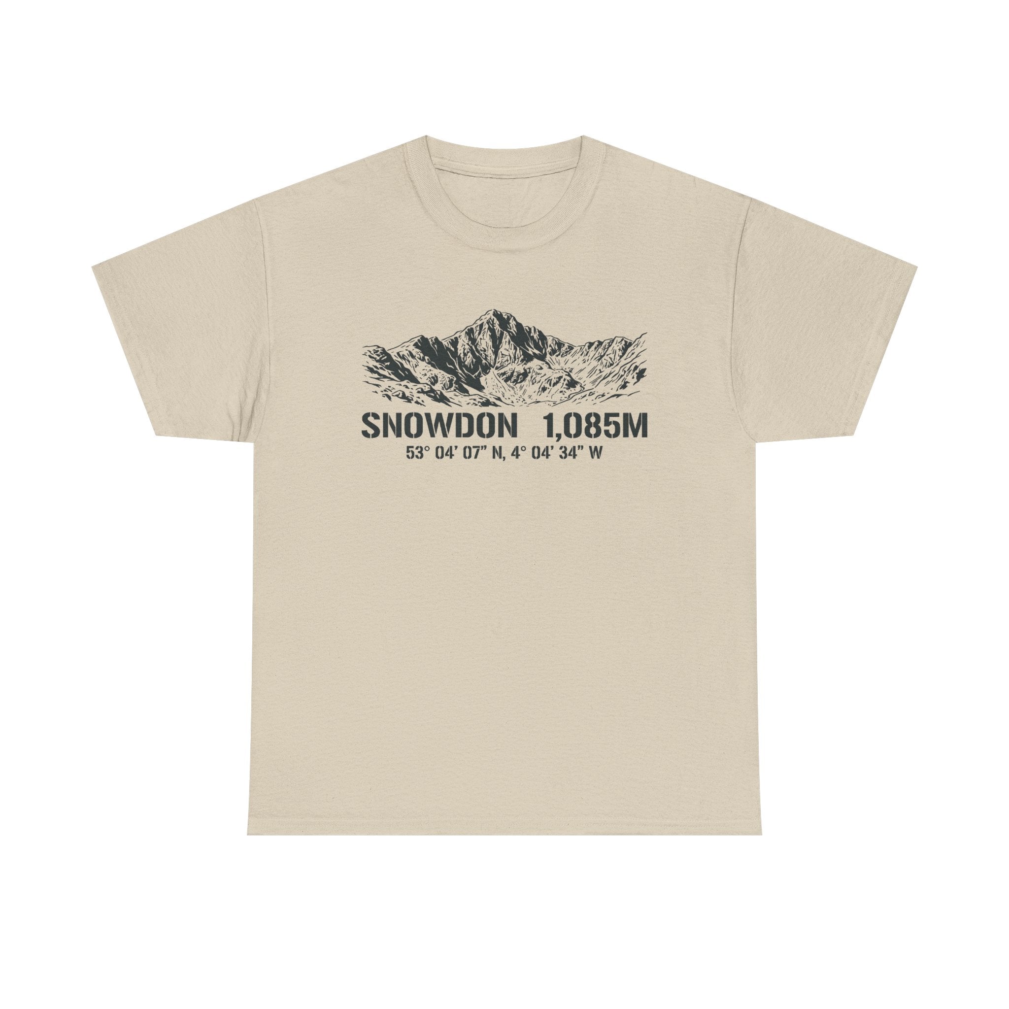 Snowdon 1,085M Mountain Tee with Coordinates