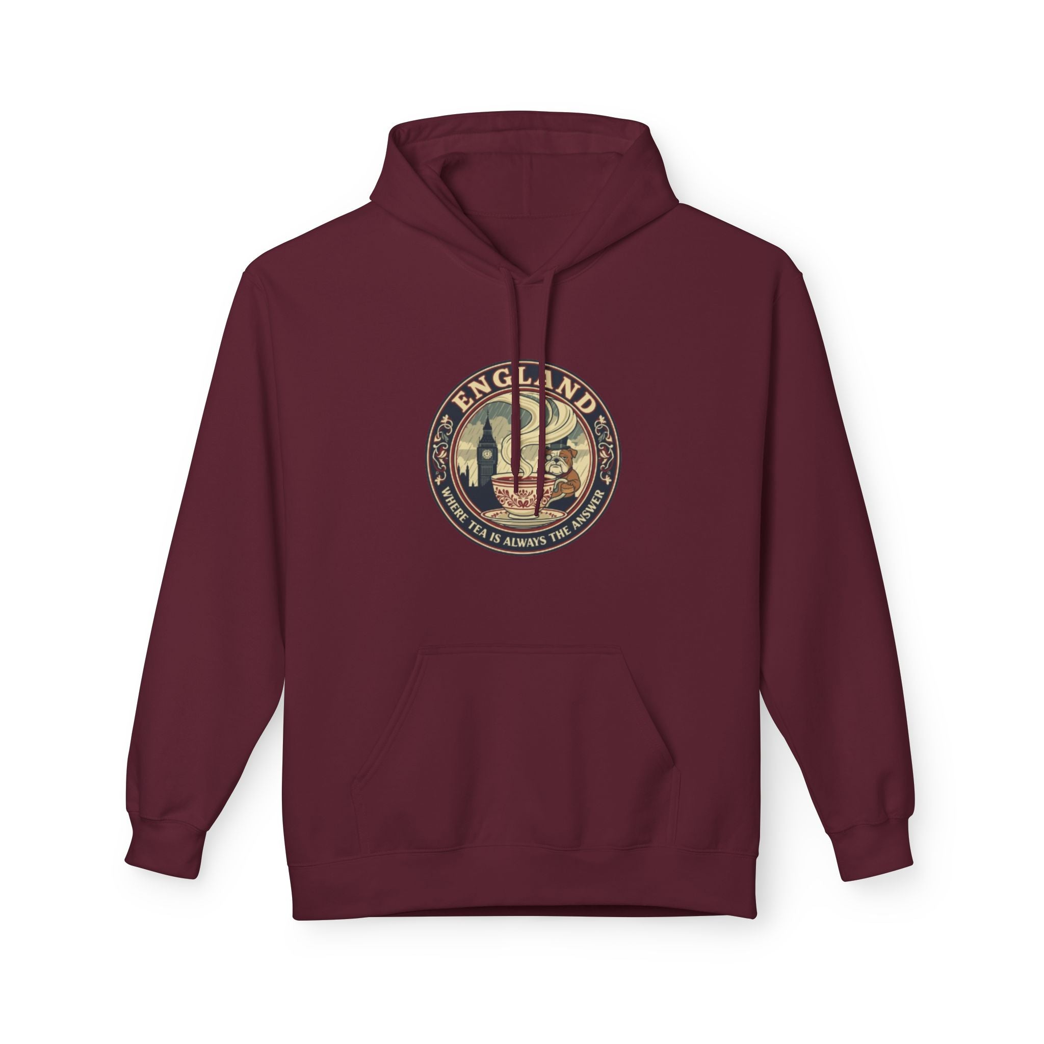 England Vintage Crest Hoodie — British Travel Souvenir Pullover