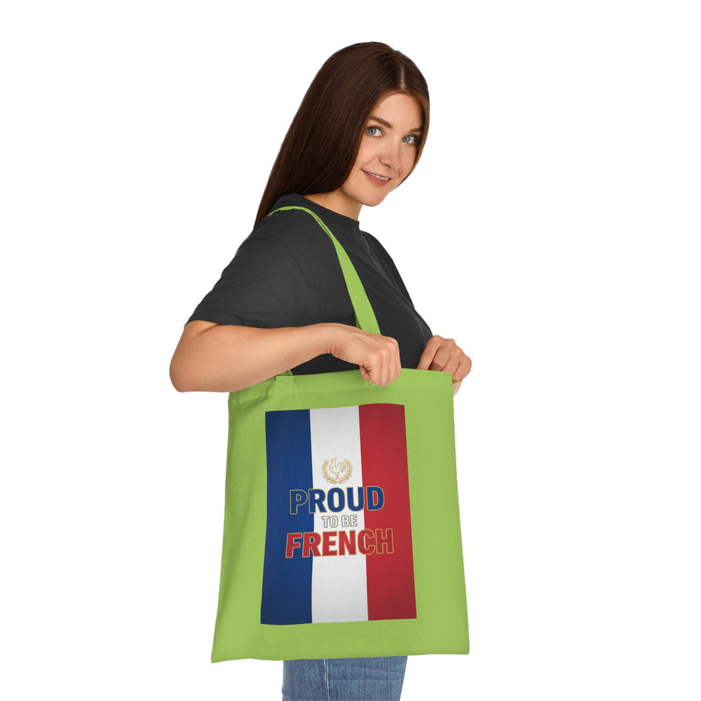 Proud to Be French Cotton Tote — Tricolor Flag Grocery & Market Bag