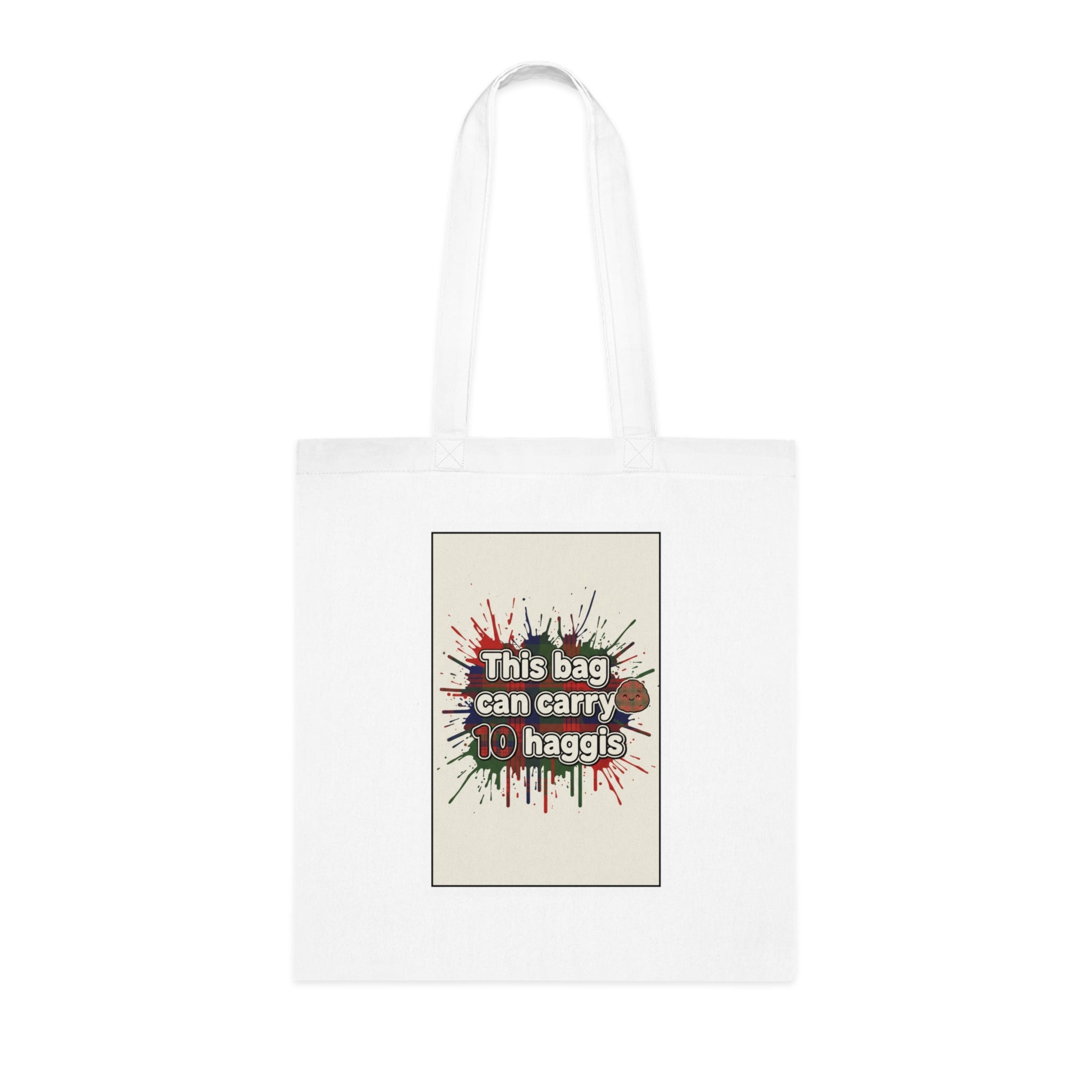 Cotton Tote — "This Bag Can Carry 10 Haggis" Funny Scottish Grocery Tote